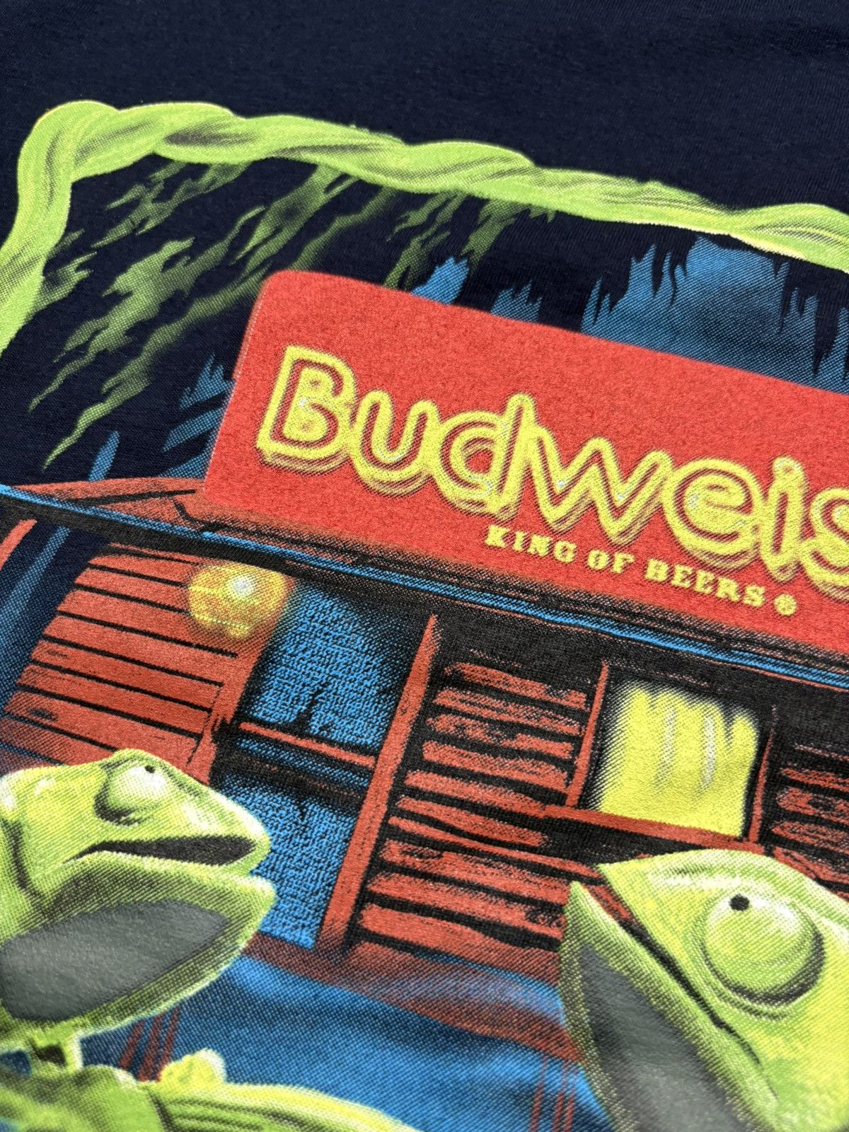Budweiser Vintage 90s Budweiser Chameleon Bar Sound FX Beer T Shirt Size US XL / EU 56 / 4 - 6 Thumbnail