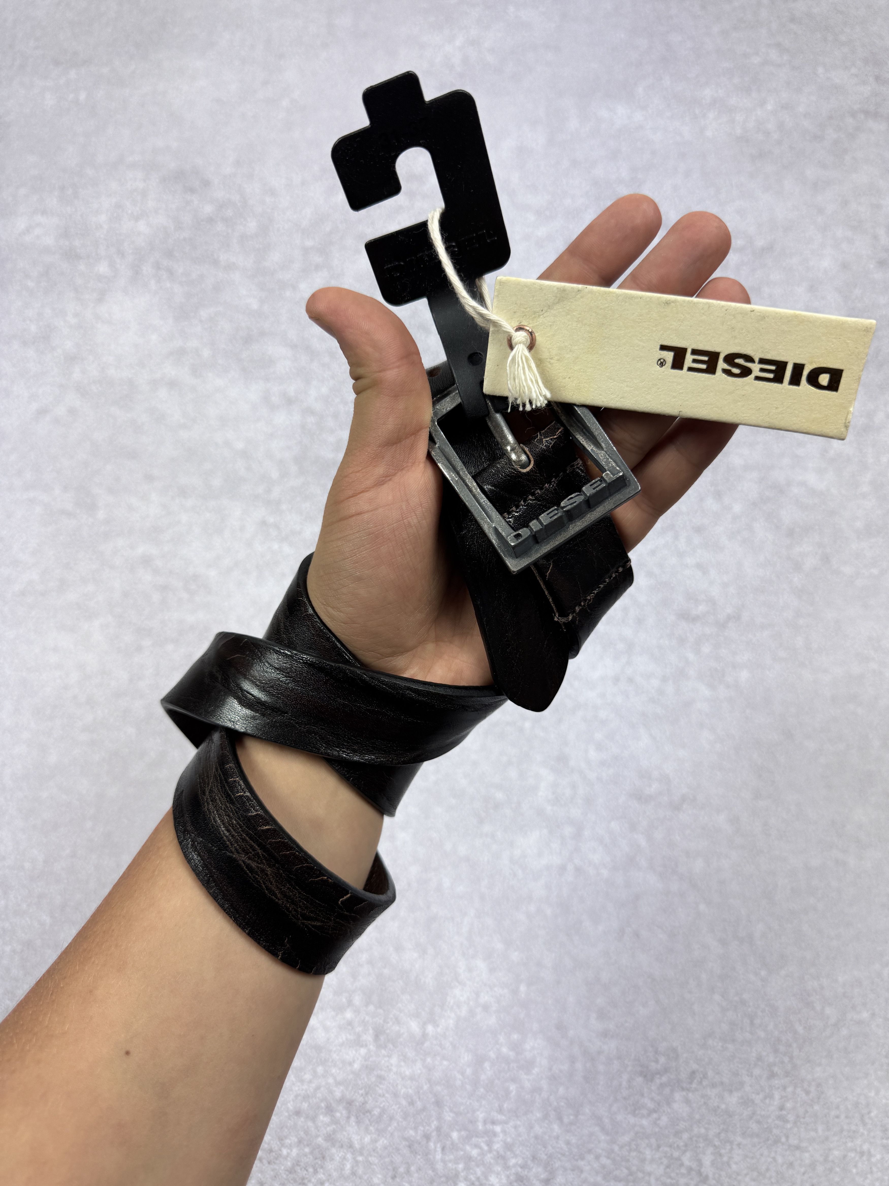 Diesel × Leather NEW DIESEL BINSIGNE GURTEL BROWN LEATHER BELT SIZE 95cm / 38 Size 38 - 1 Thumbnail