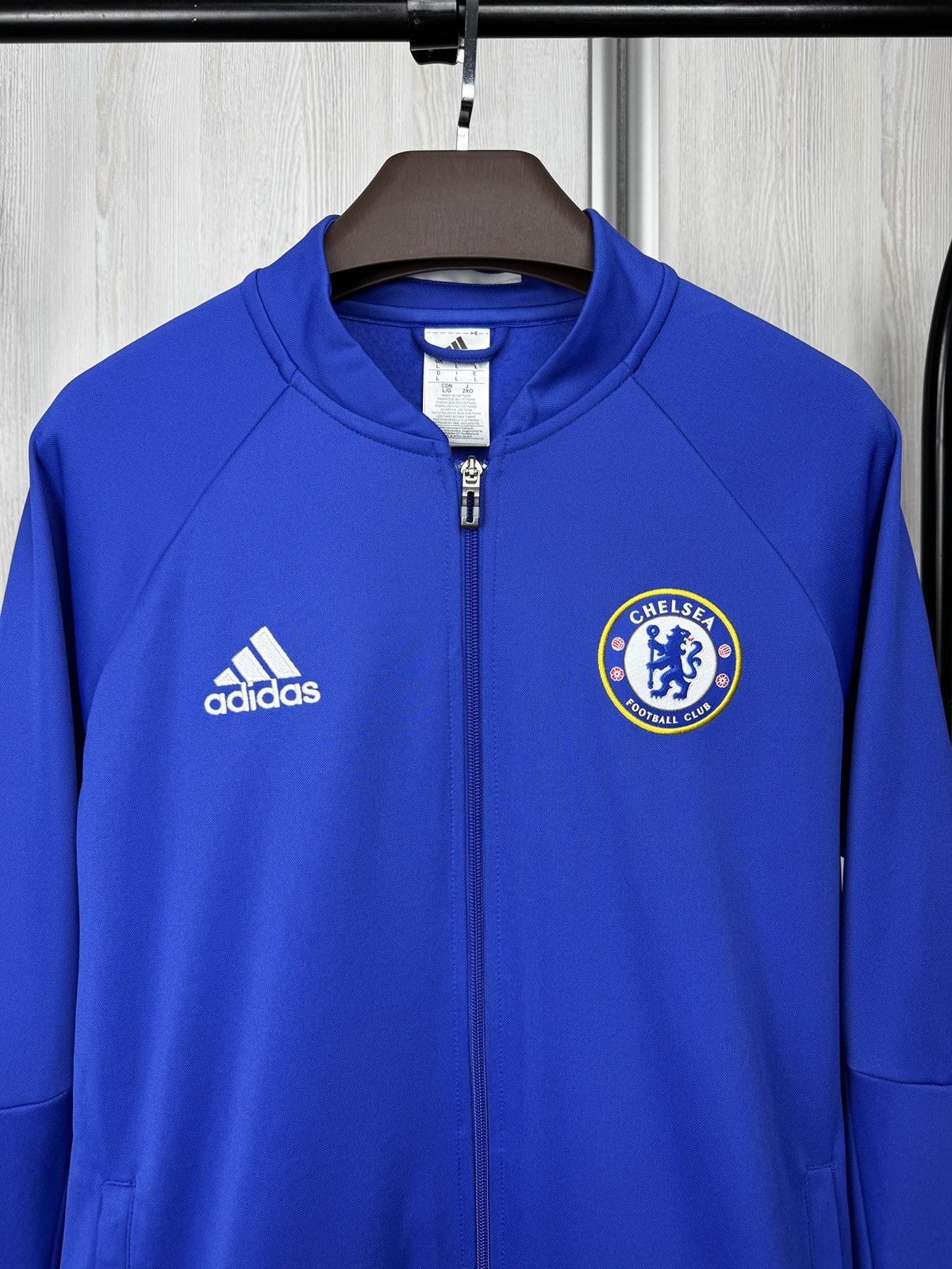 Adidas Adidas Chelsea Anthem soccer football blue track top jacket Size US L / EU 52-54 / 3 - 4 Thumbnail