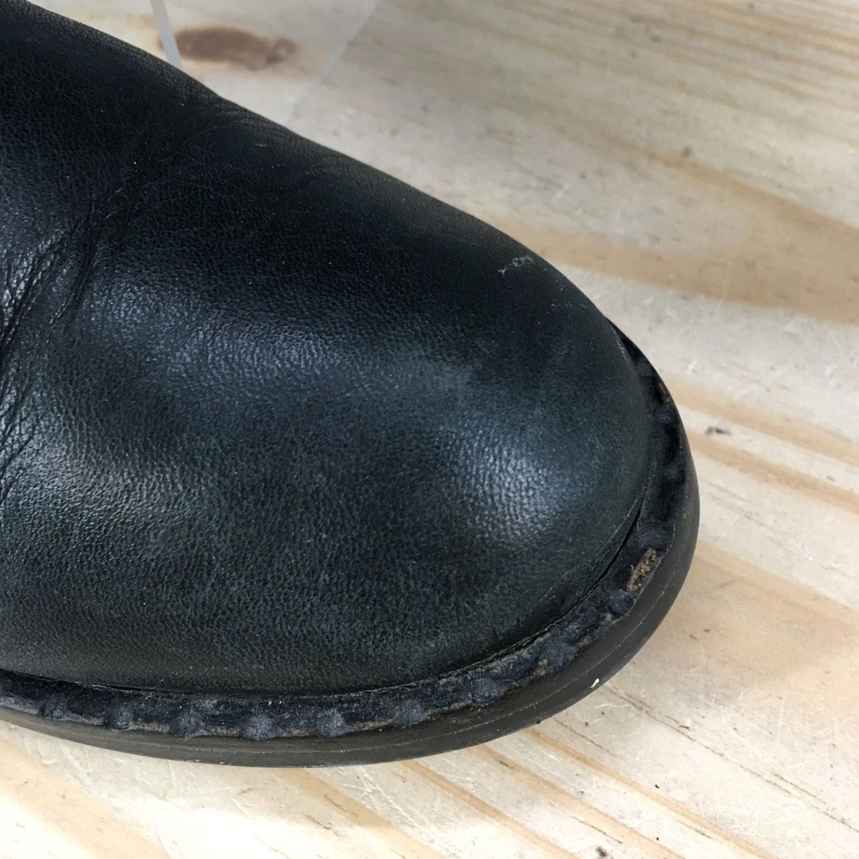 Vintage GENTLE Souls By Kenneth Cole Boots Womens 8M Ankle Bootie Black Leather Pull On Shoes Size US 8 / IT 38 - 3 Thumbnail
