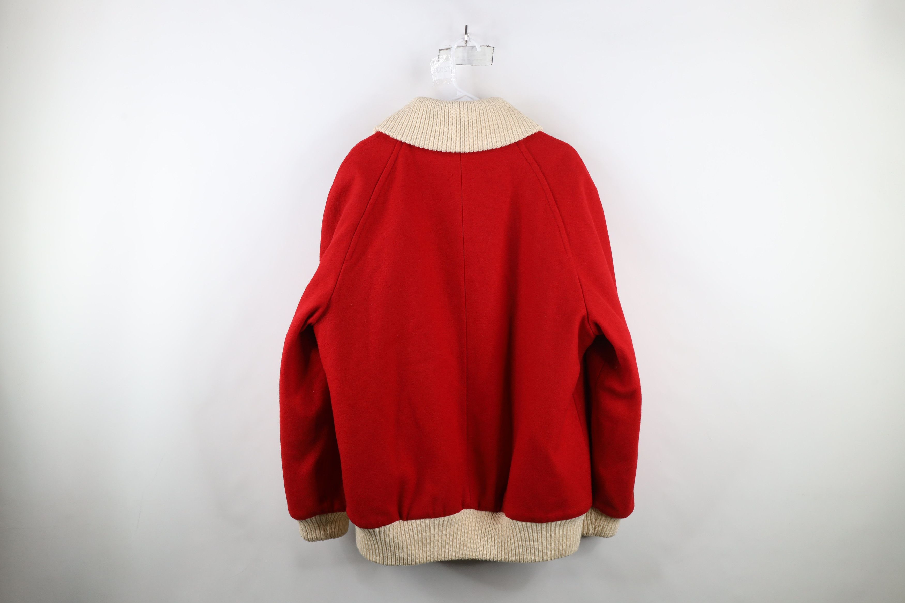 Vintage Vintage 60s Streetwear Lined Wool Shawl Bomber Jacket USA Size US XL / EU 56 / 4 - 12 Thumbnail