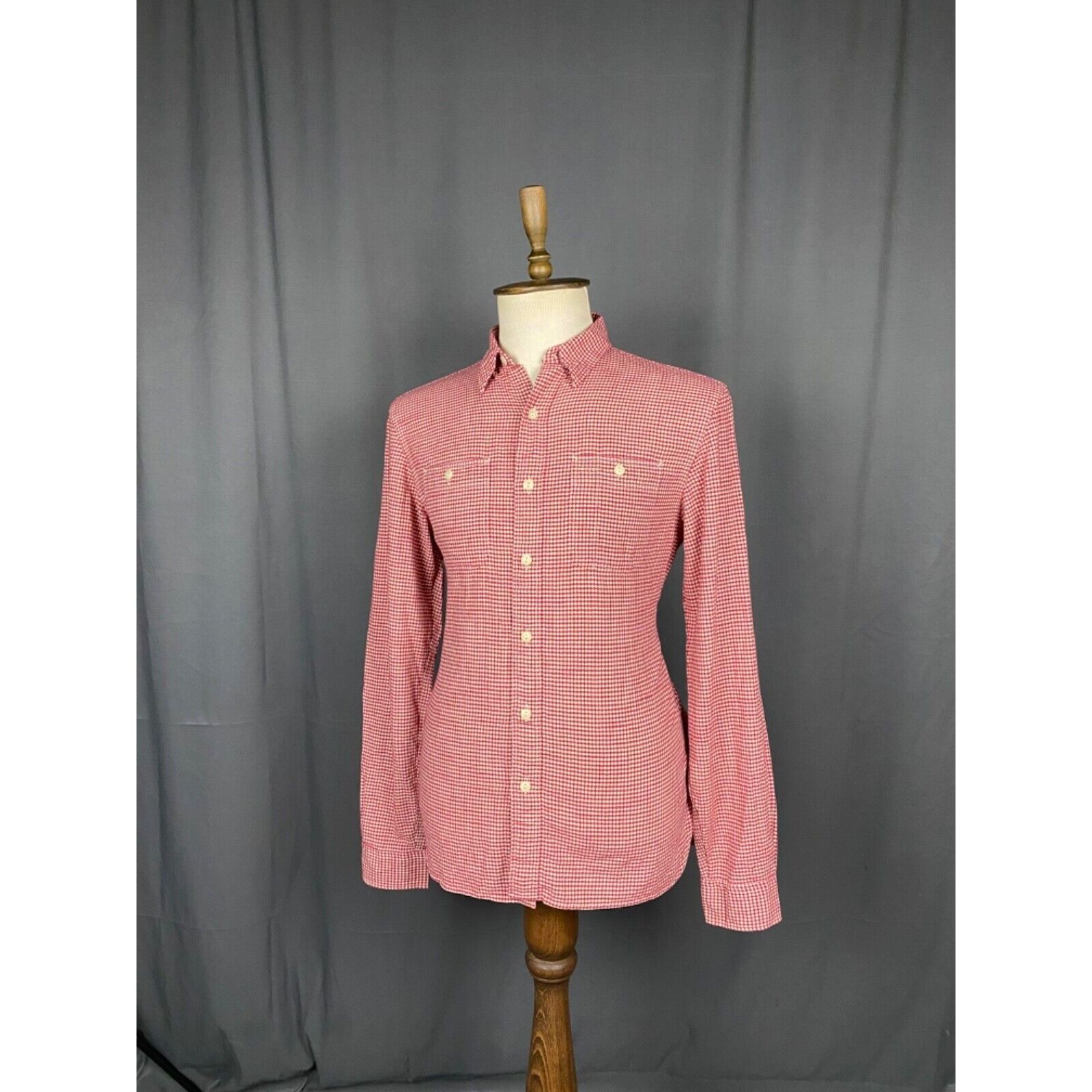 RRL Ralph Lauren MINT! Double RL Ralph Lauren Men's Red Checked Longsleeve Sh Size US XL / EU 56 / 4 - 6 Thumbnail