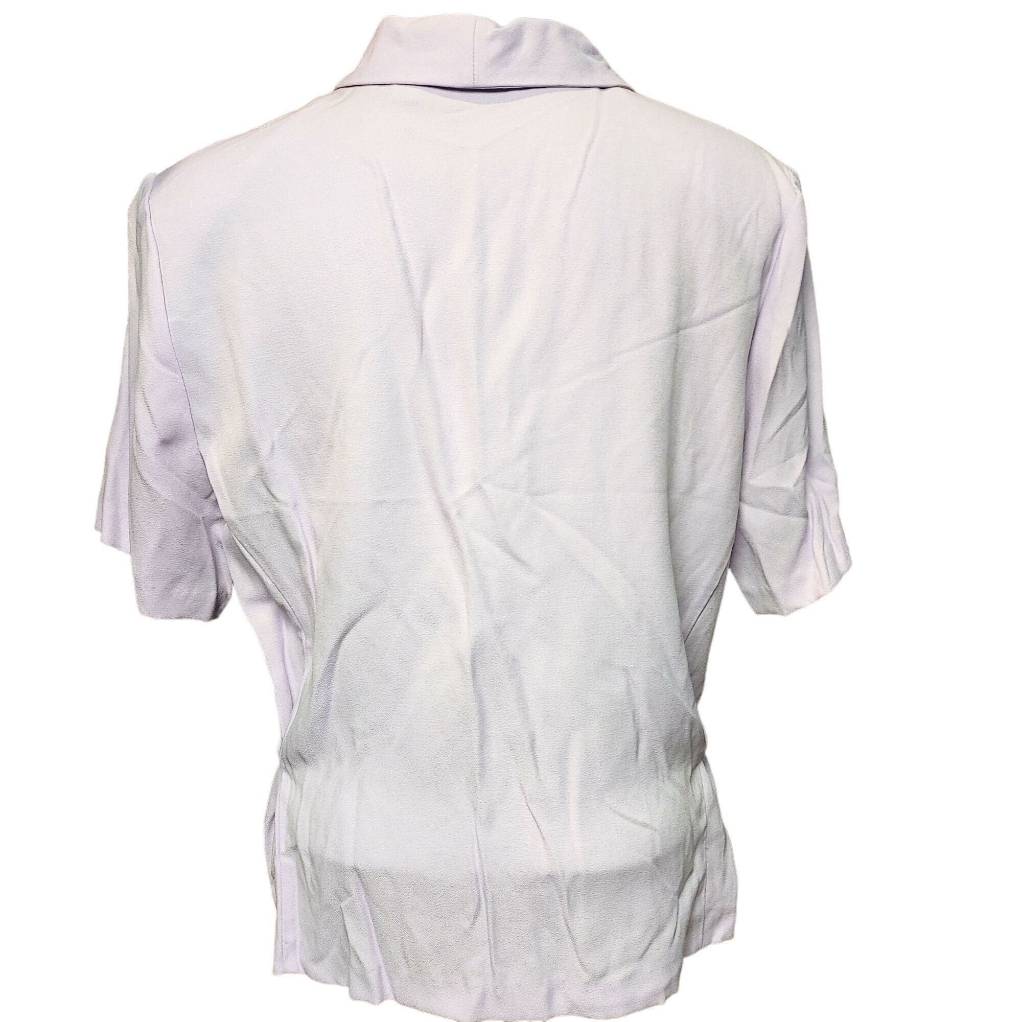 Croft & Barrow Croft & Barrow Womens Purple Short Sleeve Button Down Top XL Size XL / US 12-14 / IT 48-50 - 2 Thumbnail