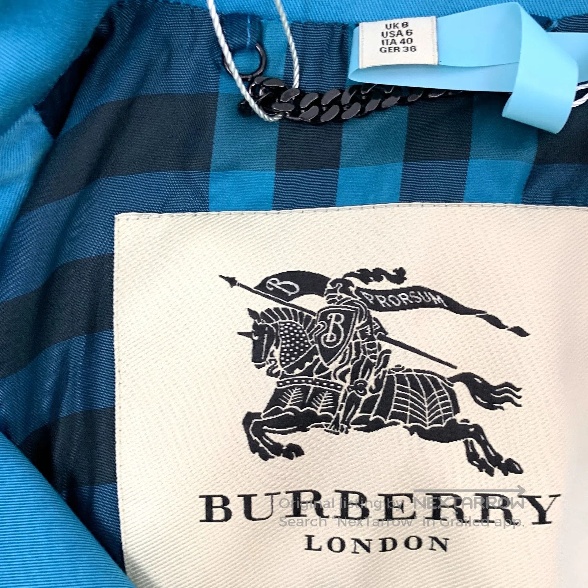 Burberry Burberry Blue cotton collar double-breasted long sleeve be Size S / US 4 / IT 40 - 5 Thumbnail