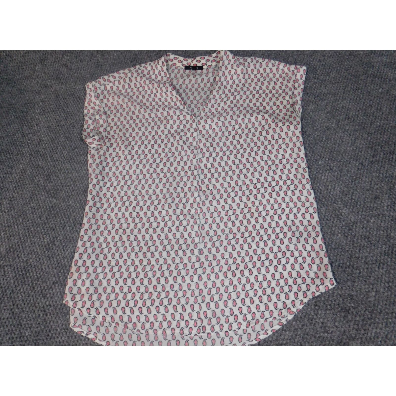 Vintage Pleione Blouse Womens Small White Sleeveless Crew Neck Pullover Casual Geometric Button Stretch Regular Basic Classic Pullover Top Shirt Size S / US 4 / IT 40 - 3 Thumbnail