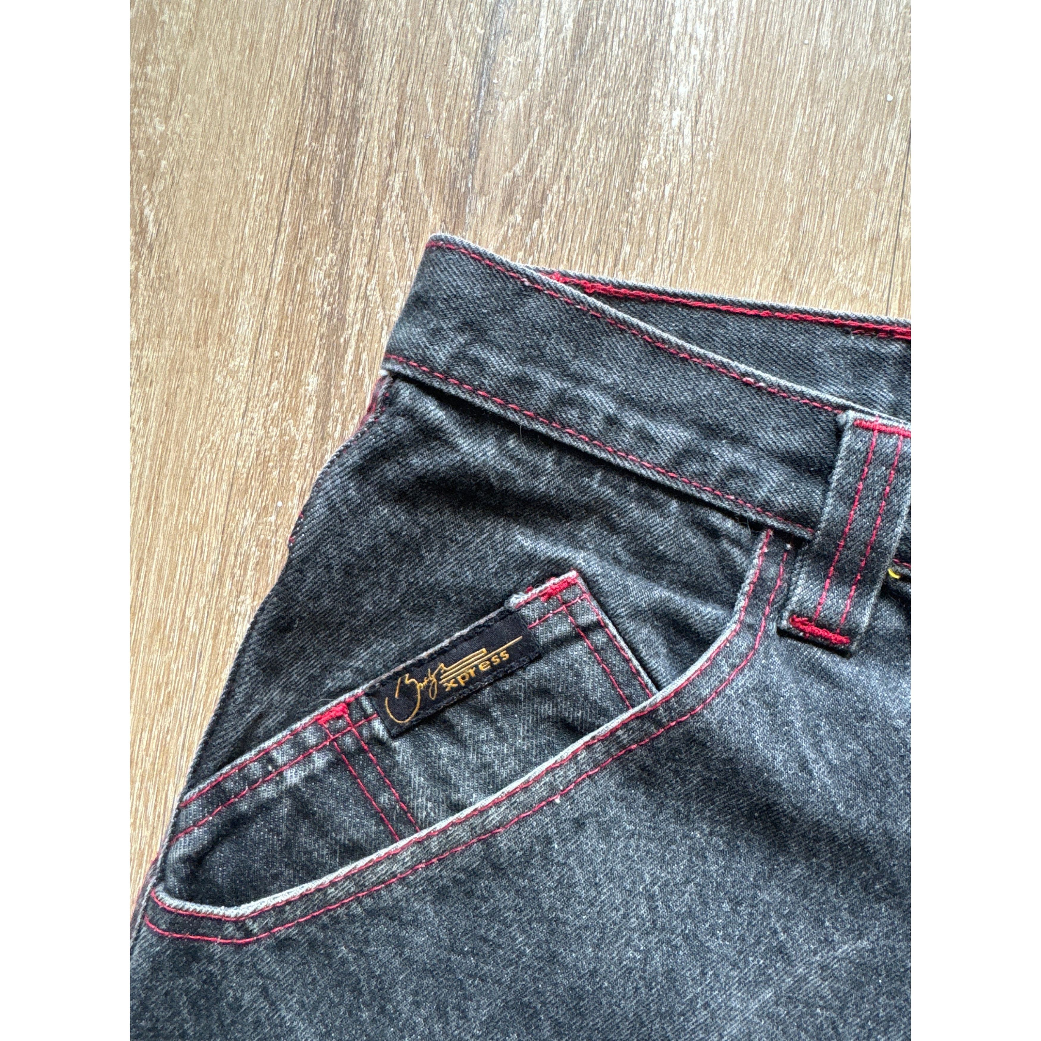 Vintage Vintage Y2K Baggy Faded Black Denim Jeans Size US 28 / EU 44 - 3 Thumbnail