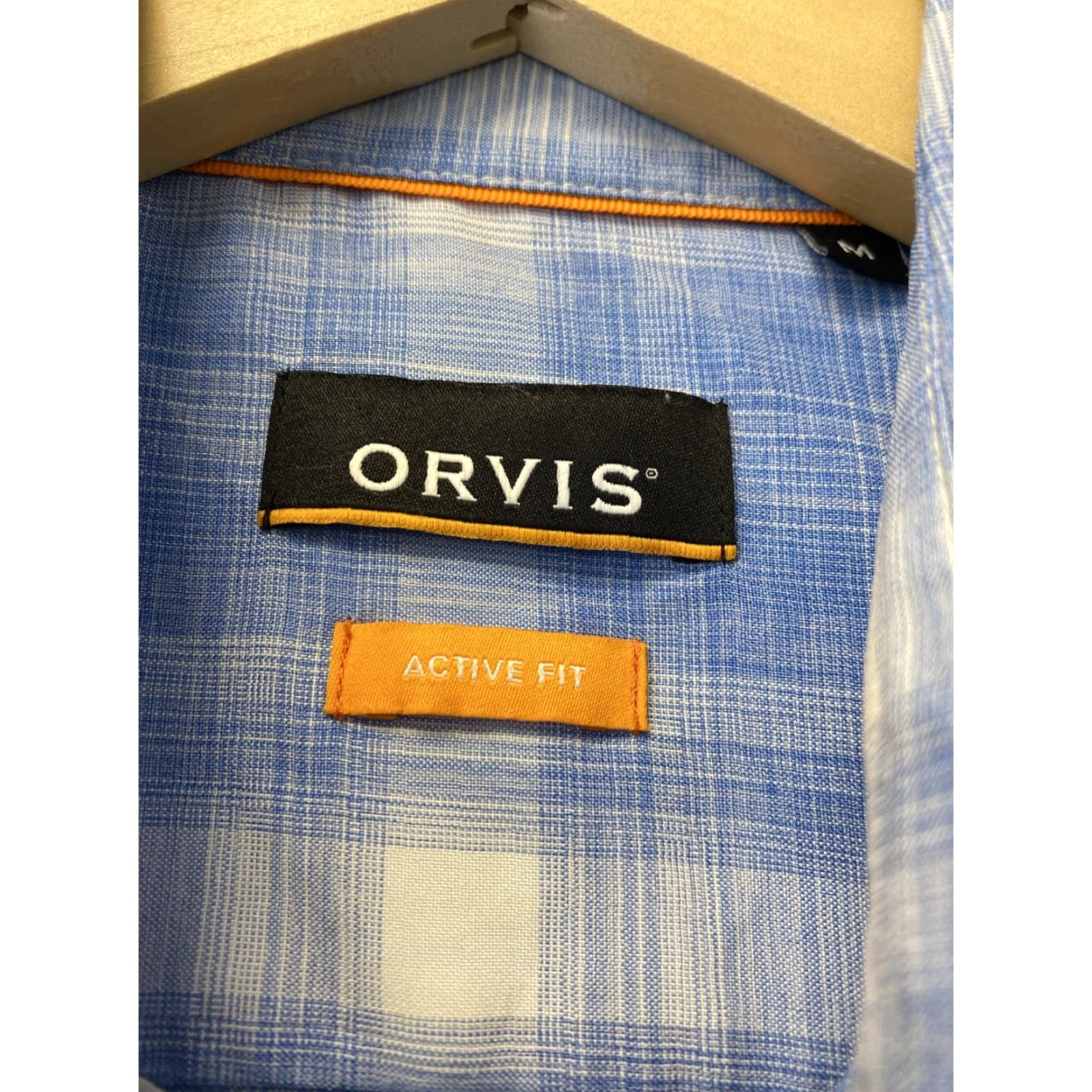 Orvis Orvis Active Fit Button-Up Shirt Mens L Blue Plaid Fishing Performance Long Sleeve Button Size US L / EU 52-54 / 3 - 5 Thumbnail