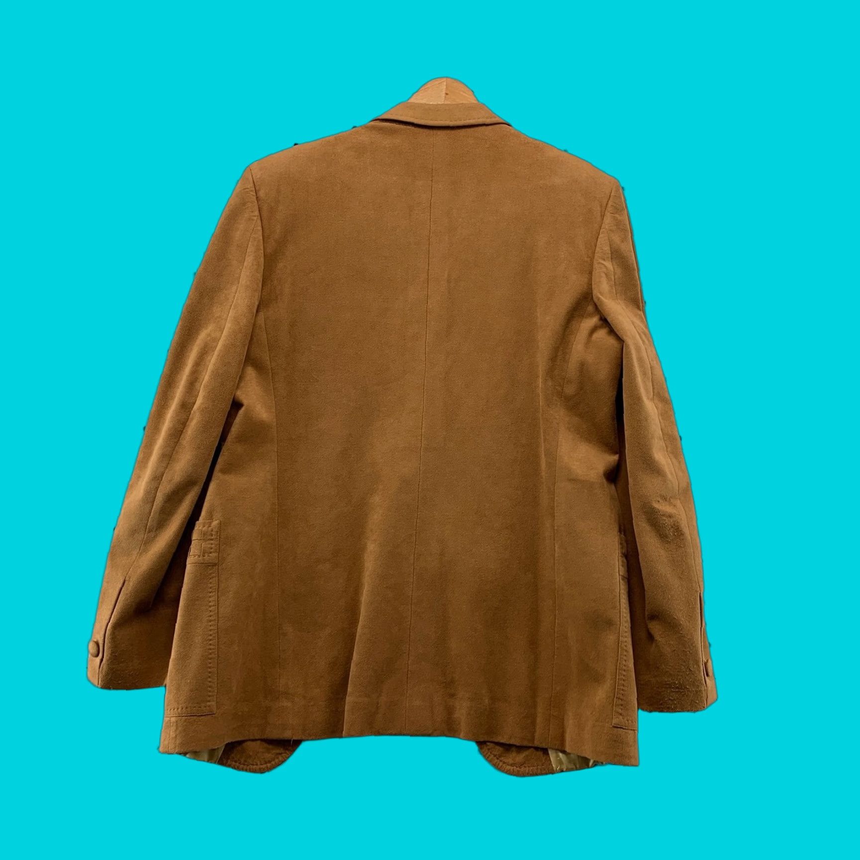 Vintage VINTAGE Lebaron Blazer Shirt Mens 40 Brown Suede Western 60s Jacket Notch Two-Button Single-Breasted Size 40R - 1 Thumbnail