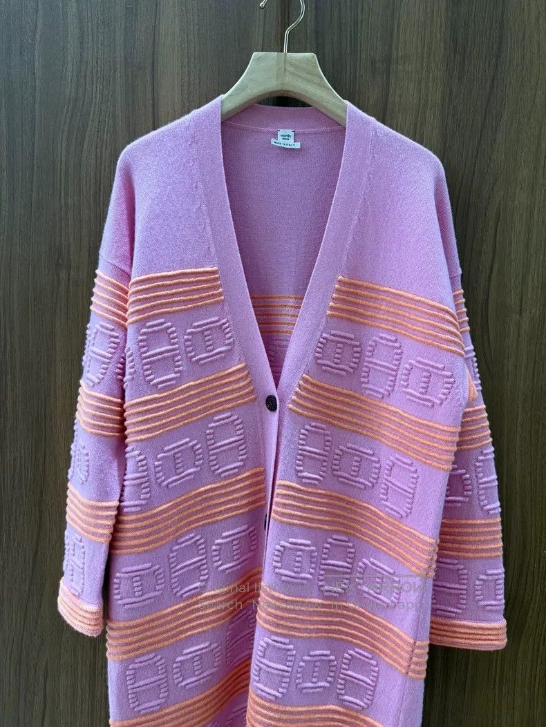 Hermes Hermes Pink cashmere knit cardigan Size XXS / US 00 / IT 34 - 3 Thumbnail