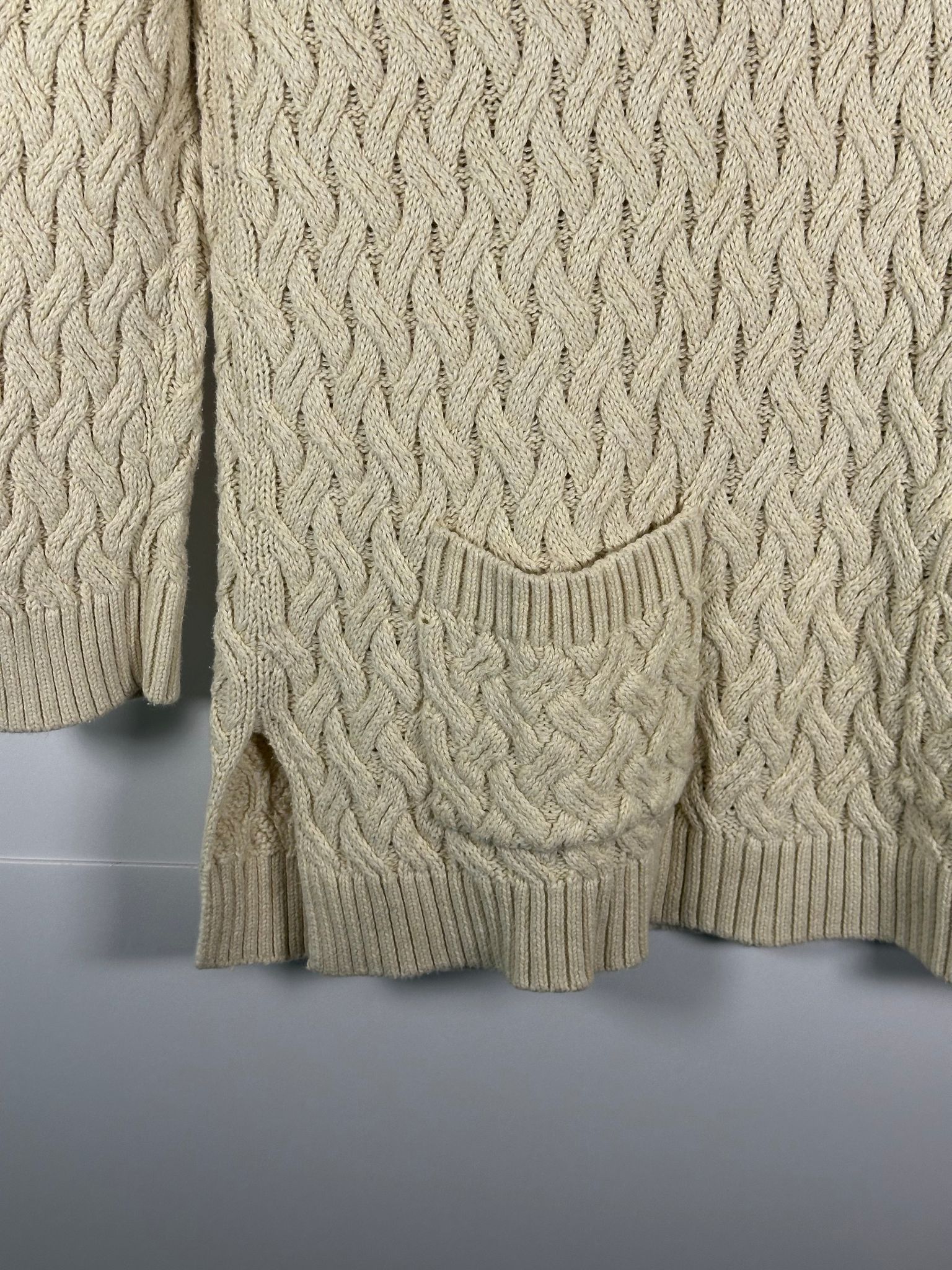 Other Jeanne Pierre Sweater Women L Cream Cable Knit Tunic Pocket Size L / US 10 / IT 46 - 2 Thumbnail