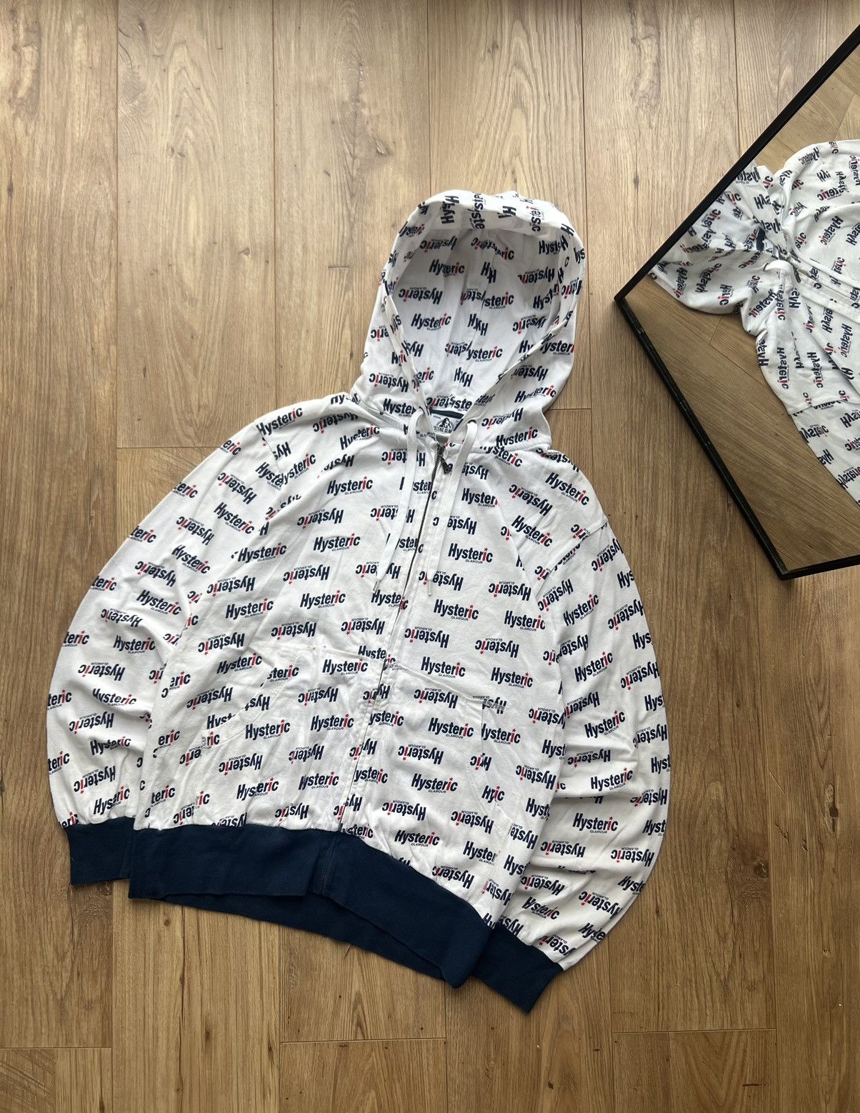 HYSTERIC GLAMOUR MONOGRAM Y2K ZIP HOODIE VINTAGE
