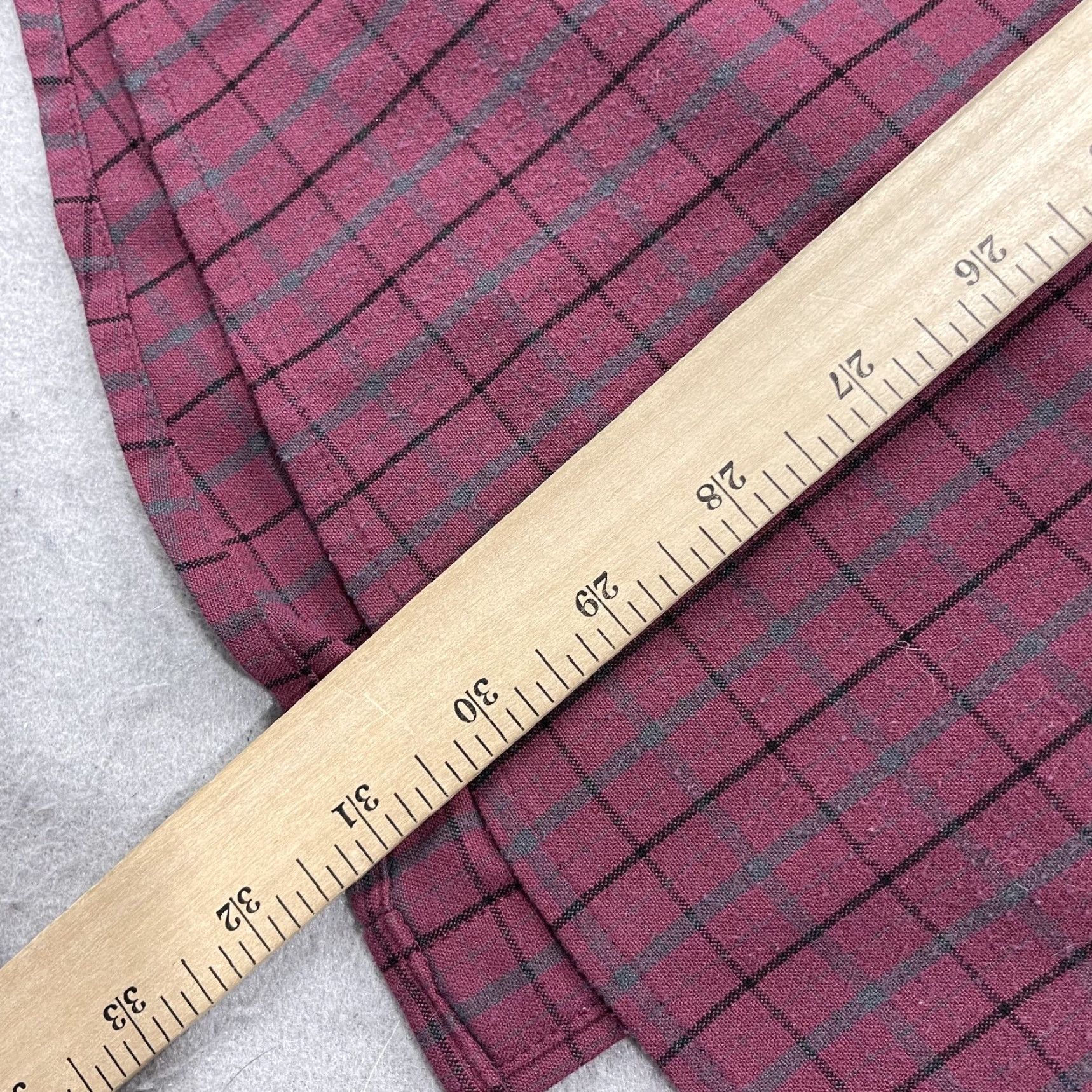 Mizzen+Main Mizzen+Main Shirt Mens 2XL XXL Maroon Purple Check Leeward Stretch Classic Button-Up Casual Business Size US XXL / EU 58 / 5 - 8 Thumbnail