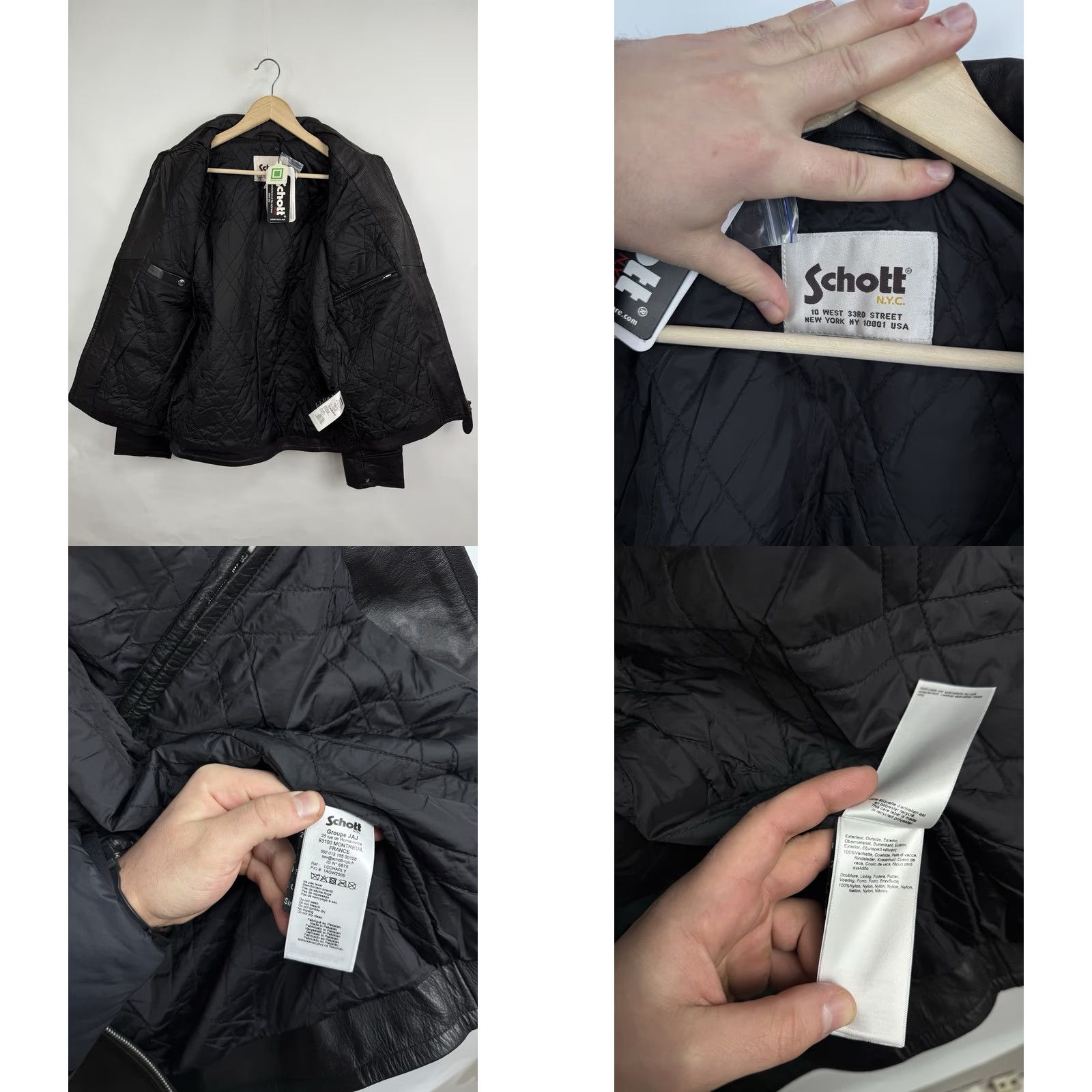 Schott VINTAGE Schott NYC Leather Jacket Motorcycle Rare Retro Y2K Size M Black Mens Jacket Size US M / EU 48-50 / 2 - 9 Thumbnail