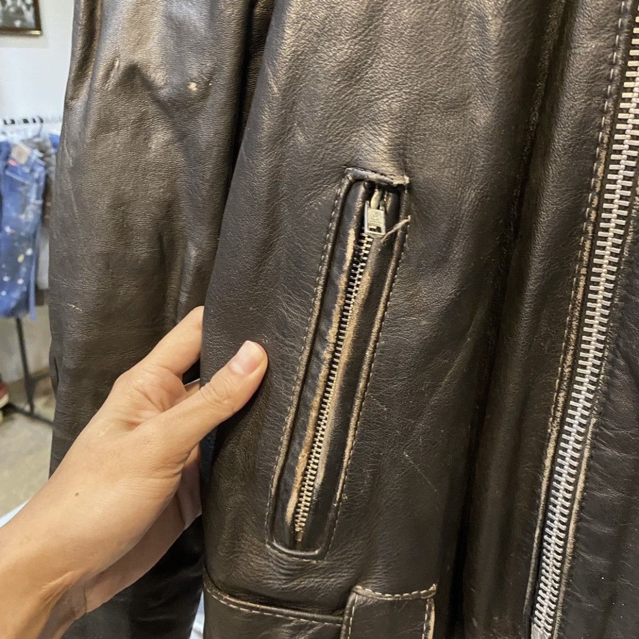 Harley Davidson VTG Chrome Specialties Fringe Leather BikerJacket USA Harley Size US M / EU 48-50 / 2 - 11 Thumbnail
