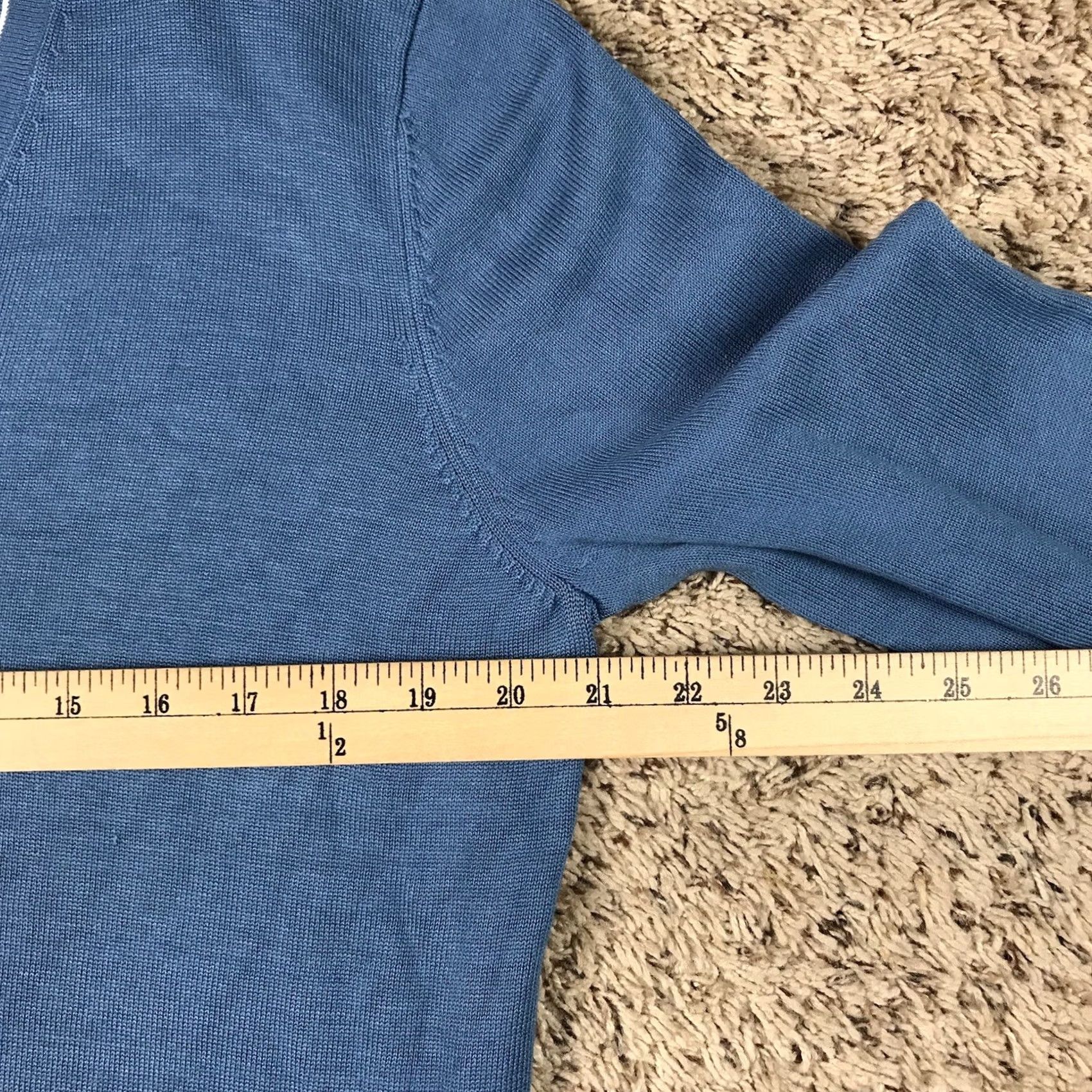 Brooks Brothers VINTAGE Brooks Brothers Womens Cardigan Sweater M Blue Silk Cotton Long Sleeve Size M / US 6-8 / IT 42-44 - 7 Thumbnail
