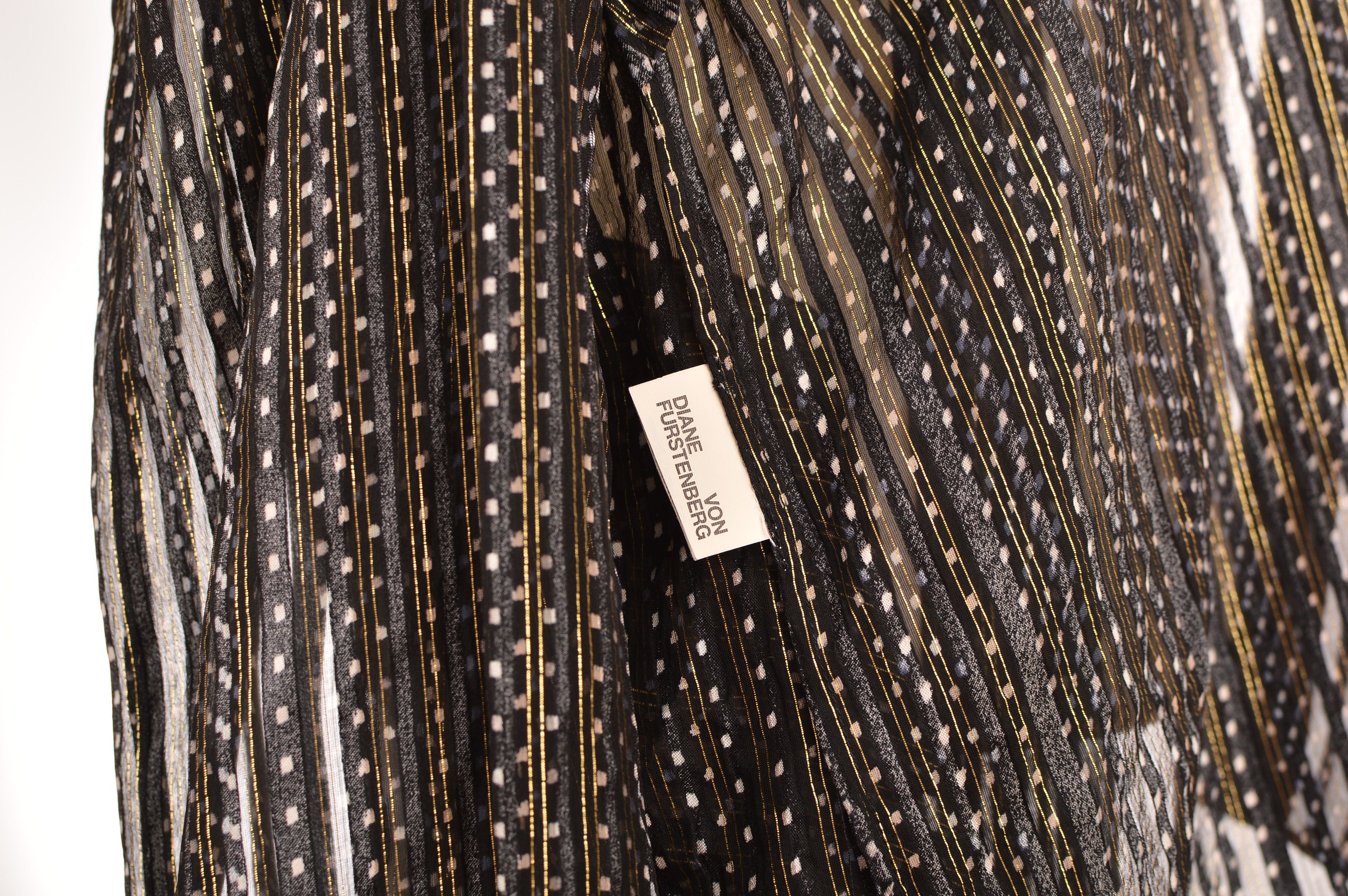 Diane von Furstenberg Diane Von Furstenberg Lanie Tie Neck Silk Blouse Shirt Size M / US 6-8 / IT 42-44 - 7 Thumbnail