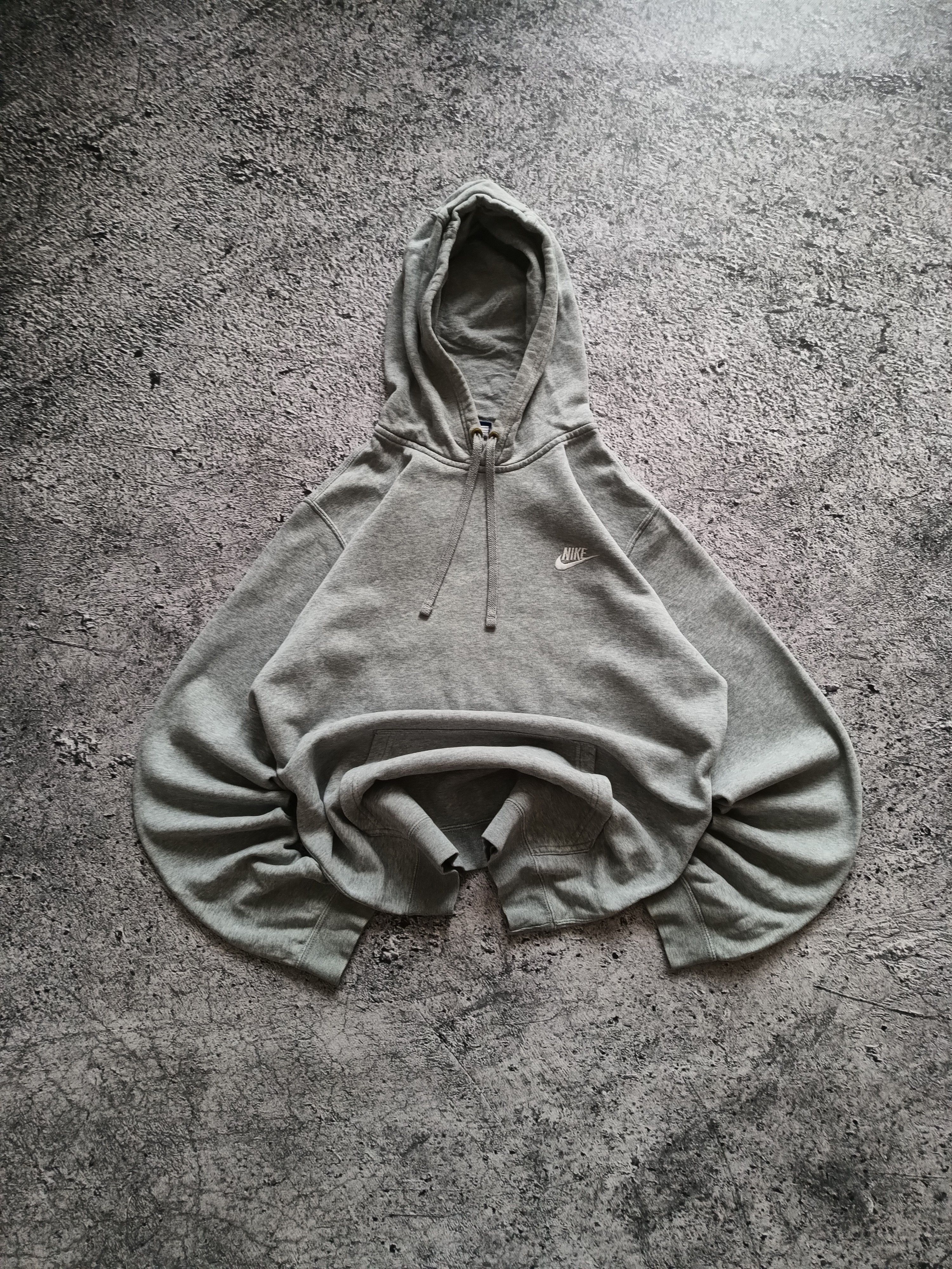 Nike × Vintage Vintage Nike Swoosh Y2K Hoodie Gray Size US M / EU 48-50 / 2 - 1 Thumbnail