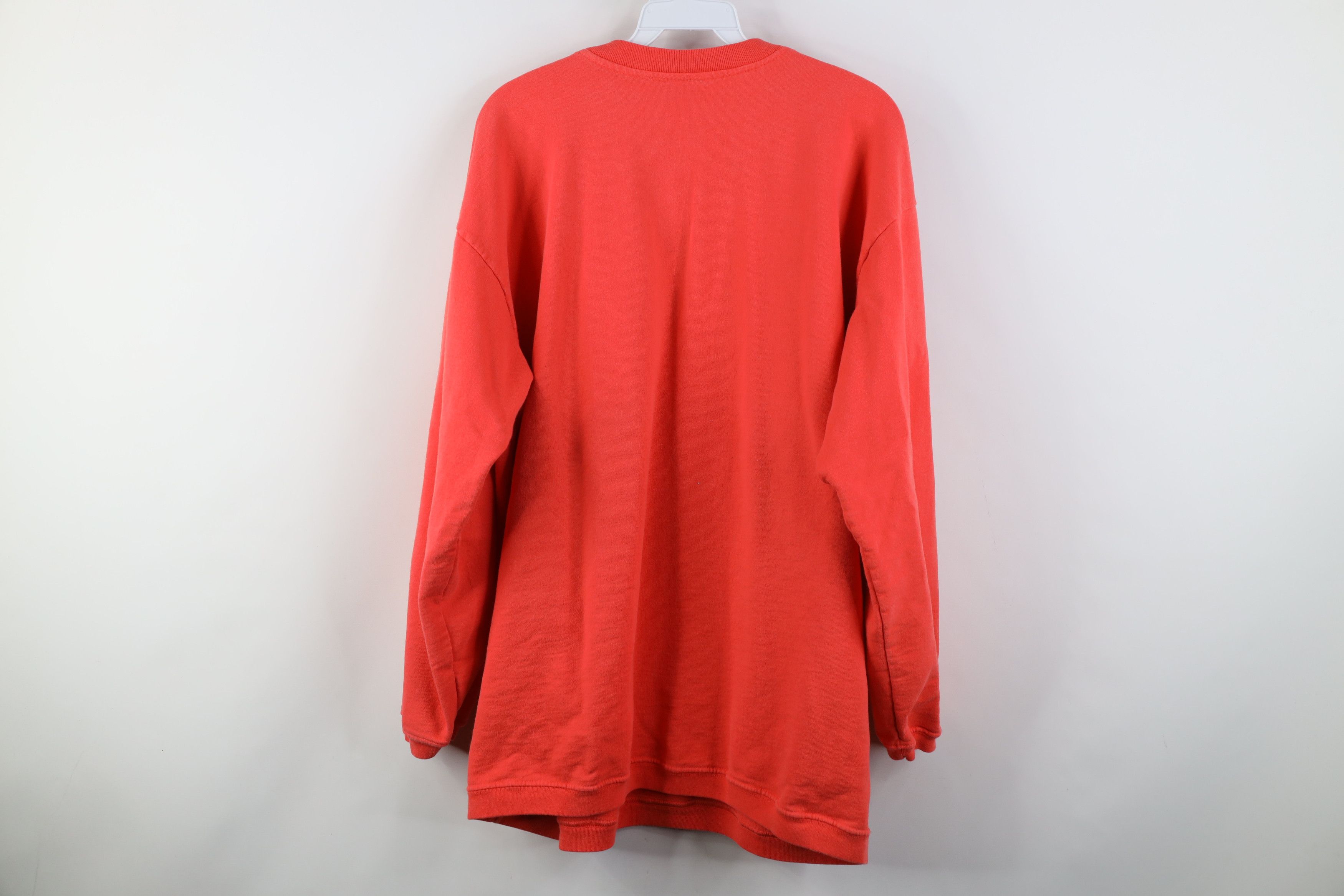 Vintage Vintage 90s Streetwear French Terry Henley Sweatshirt Salmon Size US XXL / EU 58 / 5 - 9 Thumbnail