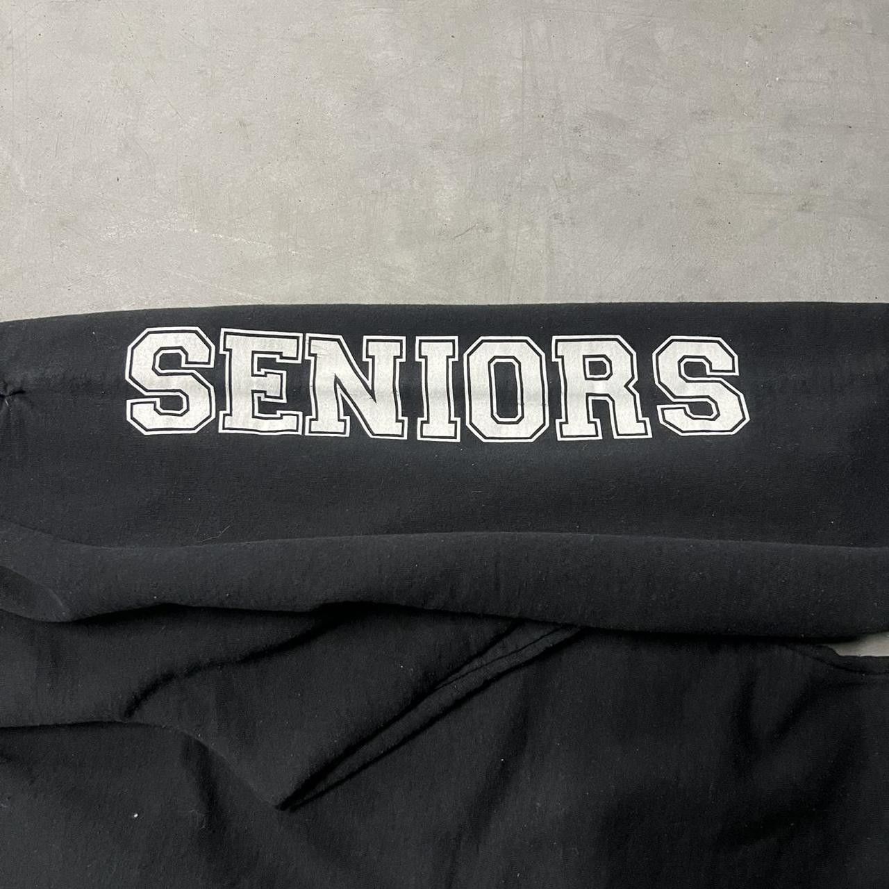 Vintage Crazy Vintage Y2K/2000s Baggy Black Streetwear “Seniors” Sweatpants! Size US 36 / EU 52 - 5 Thumbnail