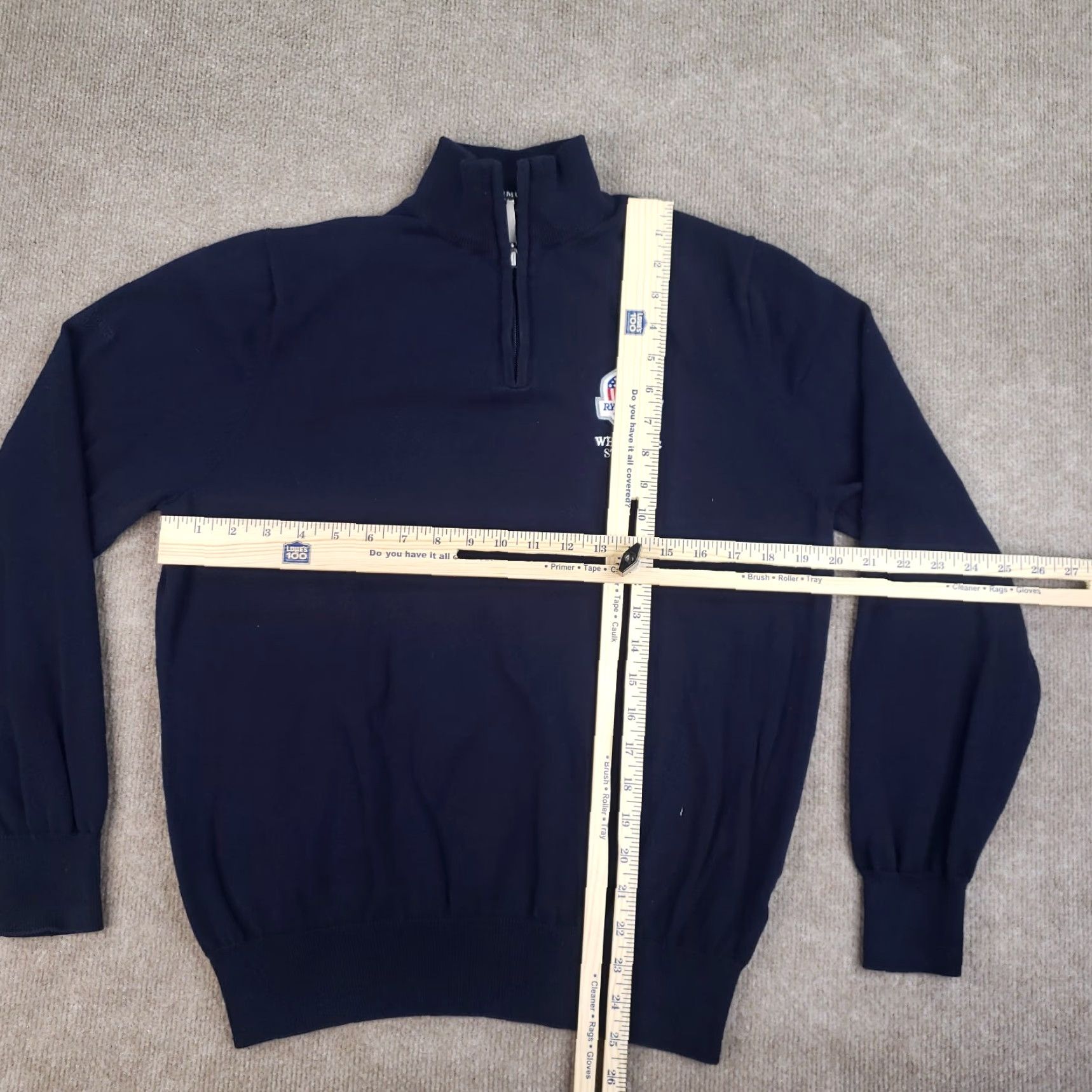 Vintage Glenmuir Sweater Mens Medium Blue 1/4 Zip Mock Neck Pullover Golf 2020 Ryder Cup Size US M / EU 48-50 / 2 - 2 Thumbnail