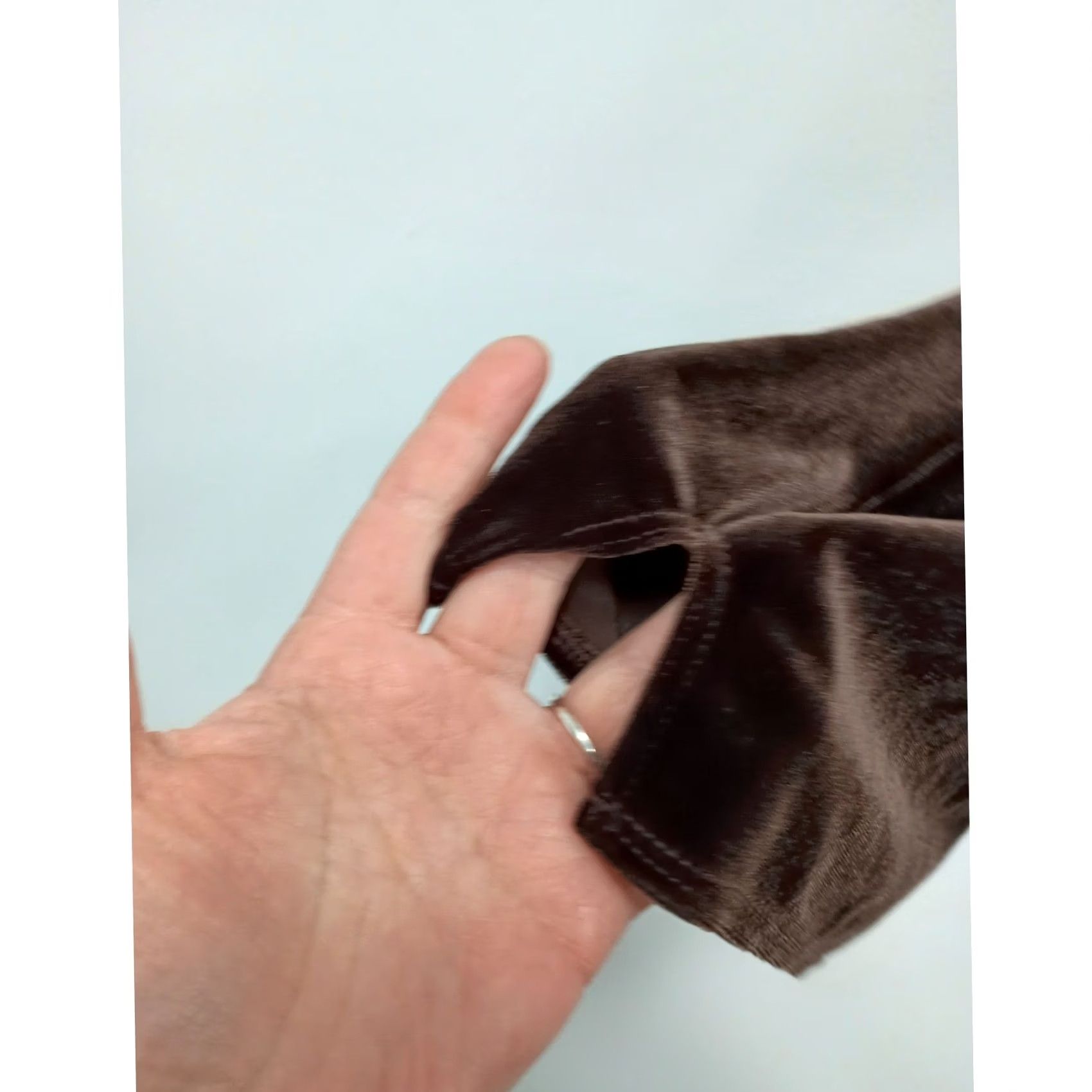 Velvet VTG 90s Metaphor Wrap Top Womens Medium Brown Velvet Long Sleeve Ruched Glam Size M / US 6-8 / IT 42-44 - 7 Thumbnail