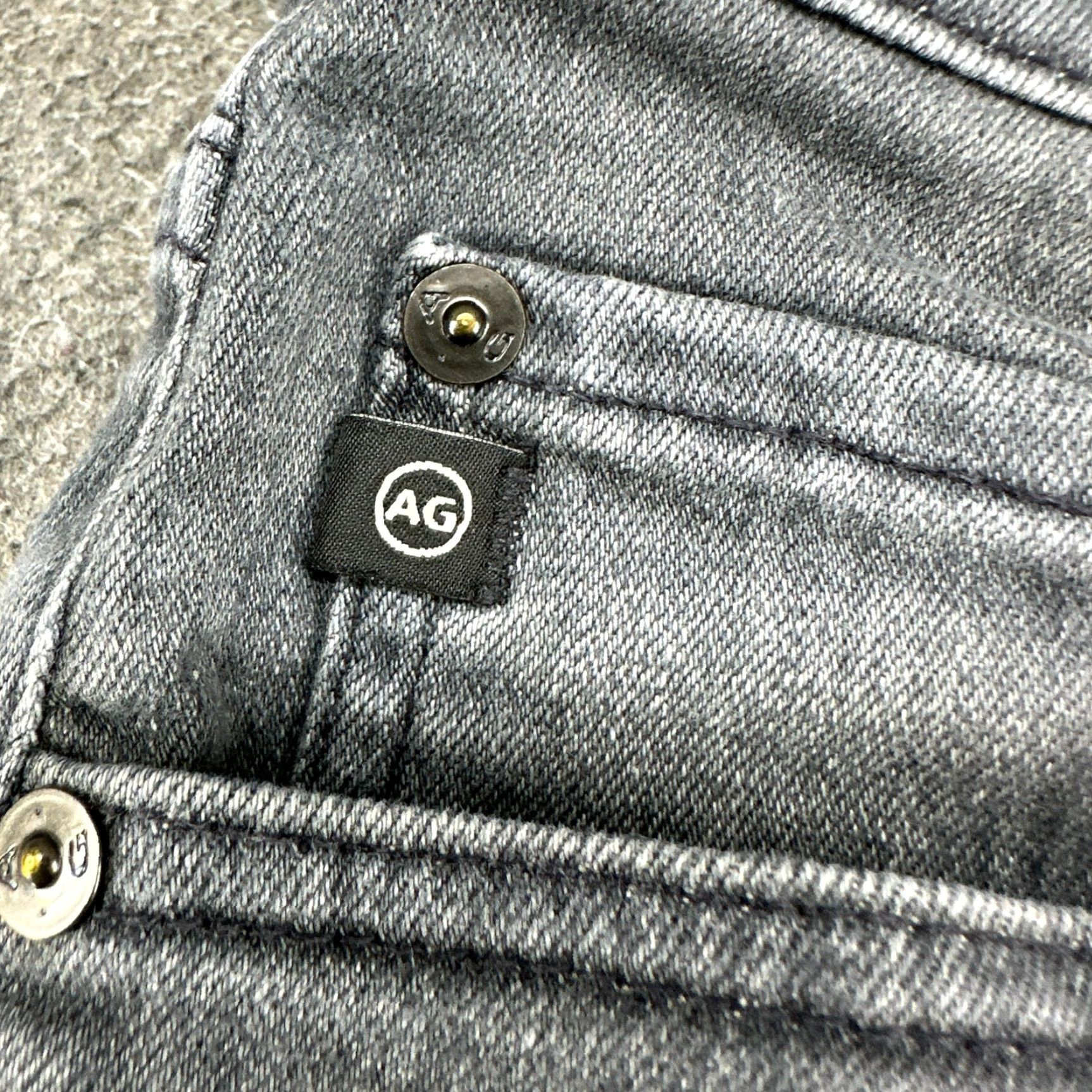 Vintage AG Jeans Mens 30x34 Denim Slim Straight Light Wash 5-Pocket Stretch Gray Cotton AG Adriano Goldschmied Jeans Mens Regular Fit Grunge Tapered? No. Size US 30 / EU 46 - 5 Thumbnail