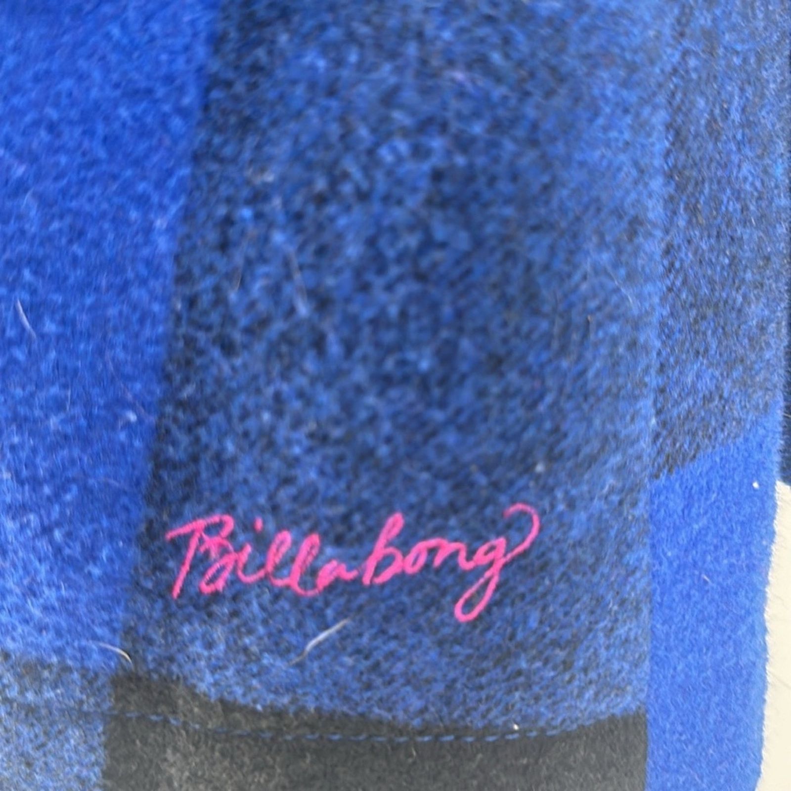 Billabong Women’s Billabong Coat Wool Blend Blue Buffalo Check Small Size S / US 4 / IT 40 - 2 Thumbnail