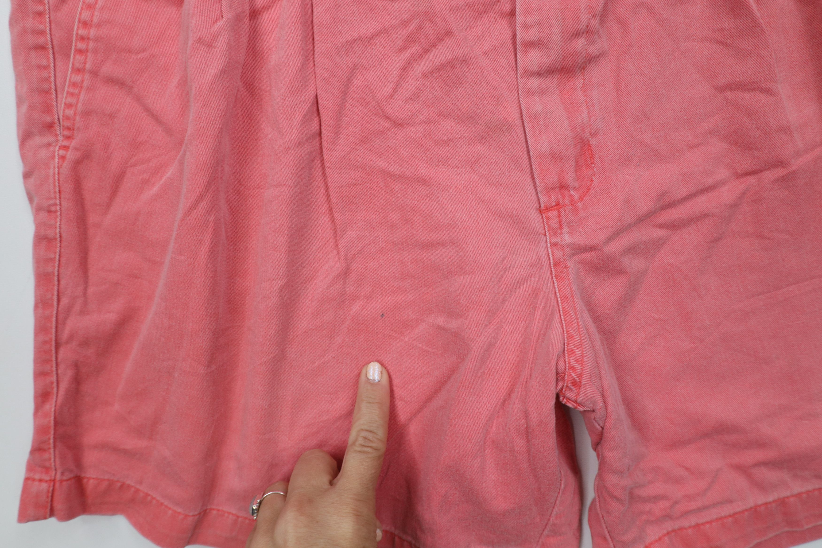 Eddie Bauer Vintage 90s Eddie Bauer Pleated Above Knee Chino Shorts Pink Size US 38 / EU 54 - 5 Thumbnail