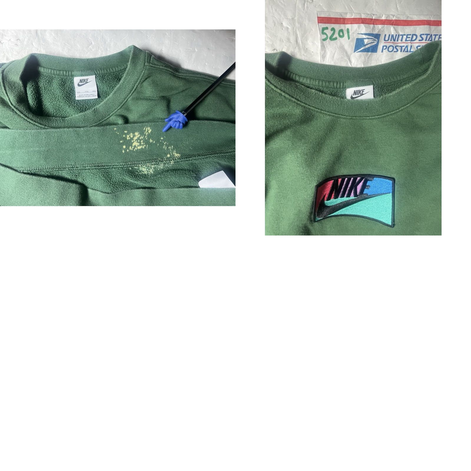 Nike Nike Sweatshirt Crewneck Pullover 2XL Green Unisex Adults Sportswear Patch Logo October? Size US XXL / EU 58 / 5 - 9 Thumbnail