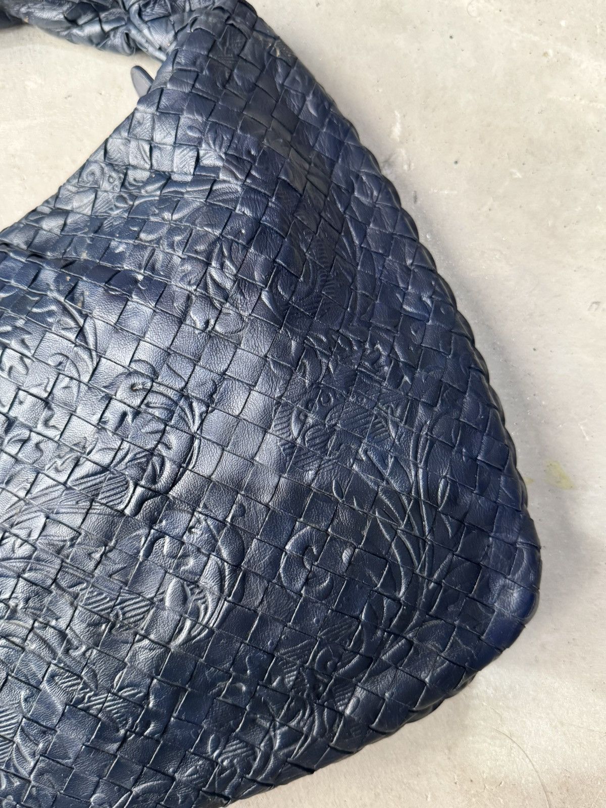 Bottega Veneta BOTTEGA VENETA Blue Intrecciato Nappa Leather Veneta HoboBag Size ONE SIZE - 2 Thumbnail