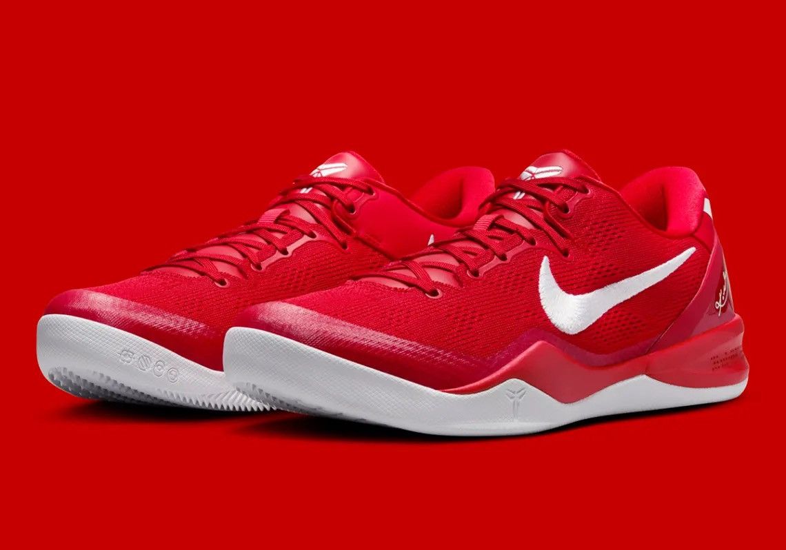Nike 2024 NIKE KOBE 8 PROTRO UNIVERSITY RED/WHITE (10.5) Size US 10.5 / EU 43-44 - 8 Thumbnail