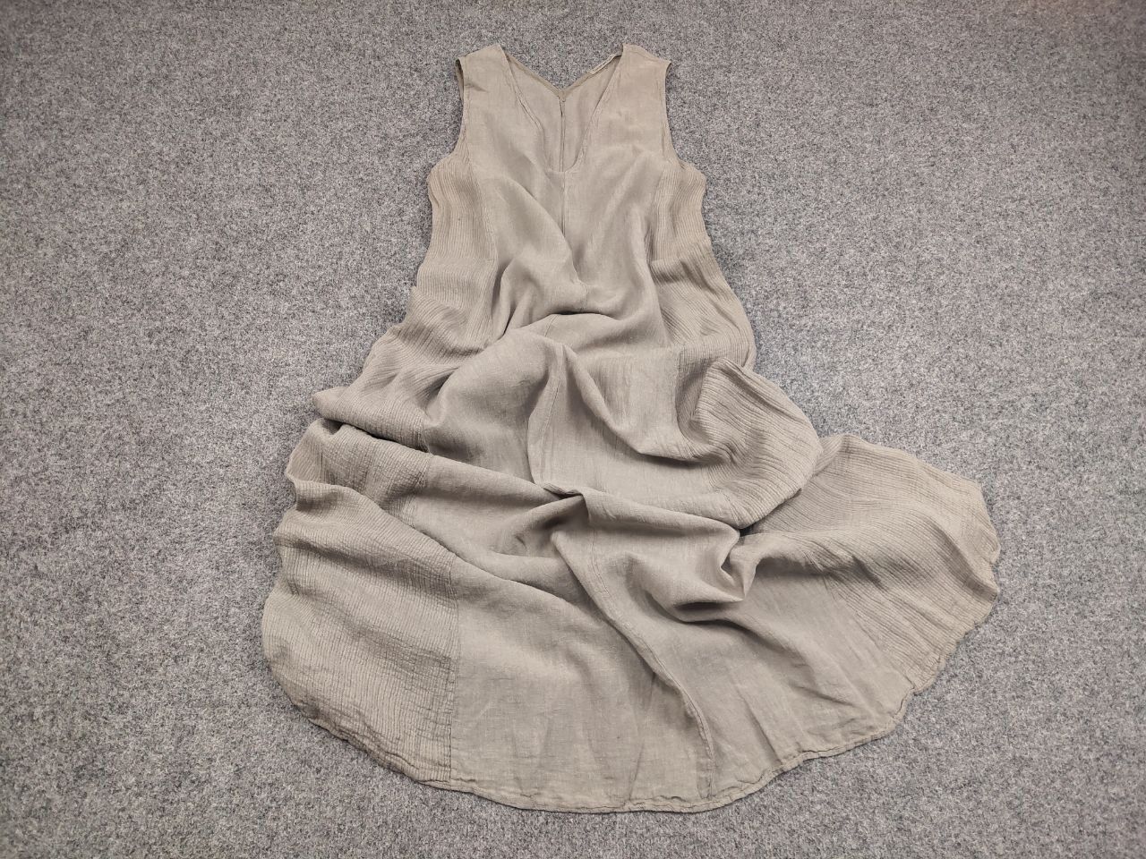 Transit Transit Par Such design Beige Linen A line Long Dress Size XL / US 12-14 / IT 48-50 - 2 Thumbnail