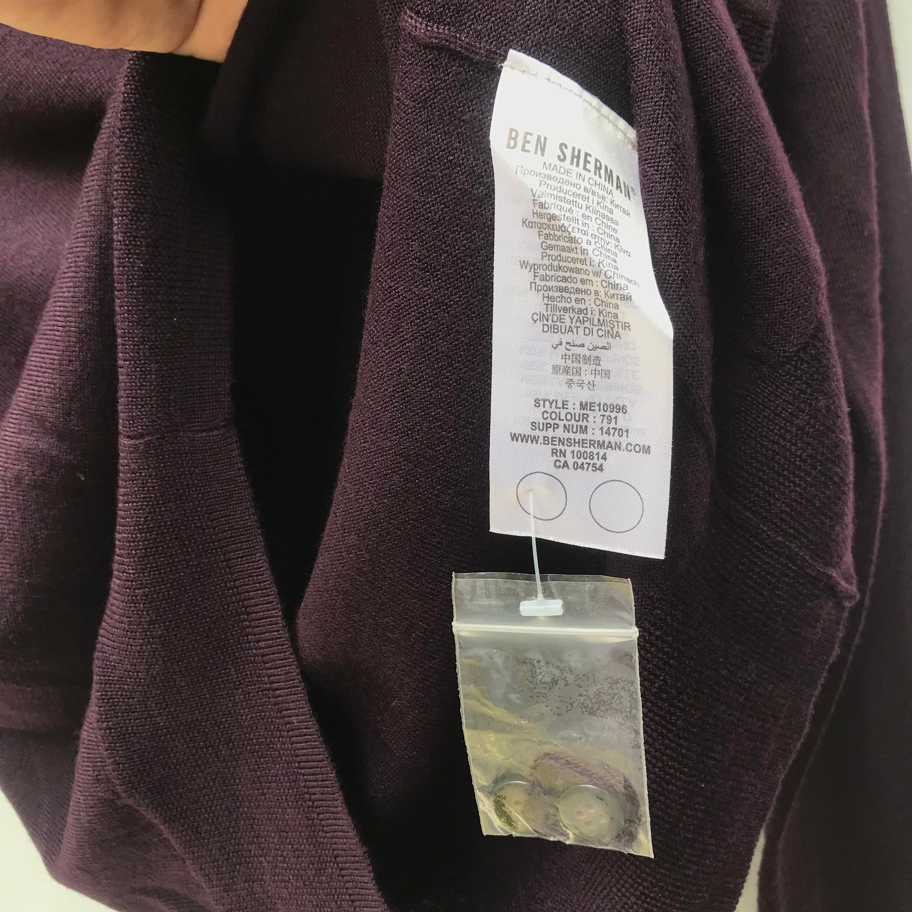 Ben Sherman Ben Sherman Cardigan knitwear sweater 100 % merino Wool new Size US M / EU 48-50 / 2 - 6 Thumbnail