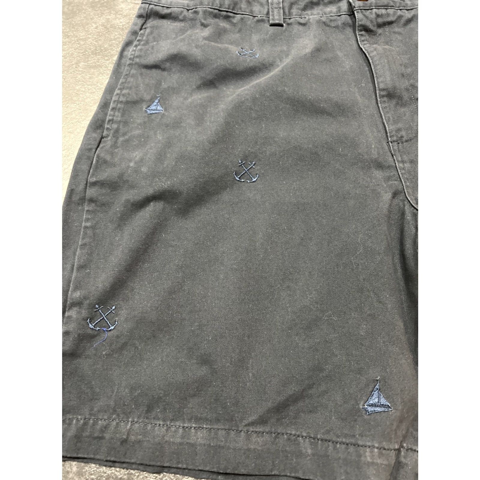 Chaps VINTAGE Chaps Mens Chino Shorts Sailboat Anchors Navy Blue Size 40 Cotton Stretch Size US 40 / EU 56 - 2 Thumbnail