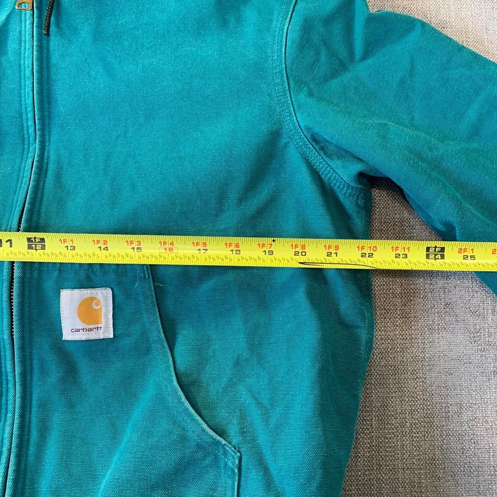 Carhartt Vintage Carhartt JR132 teal turquoise Hooded Jacket Size US M / EU 48-50 / 2 - 6 Thumbnail