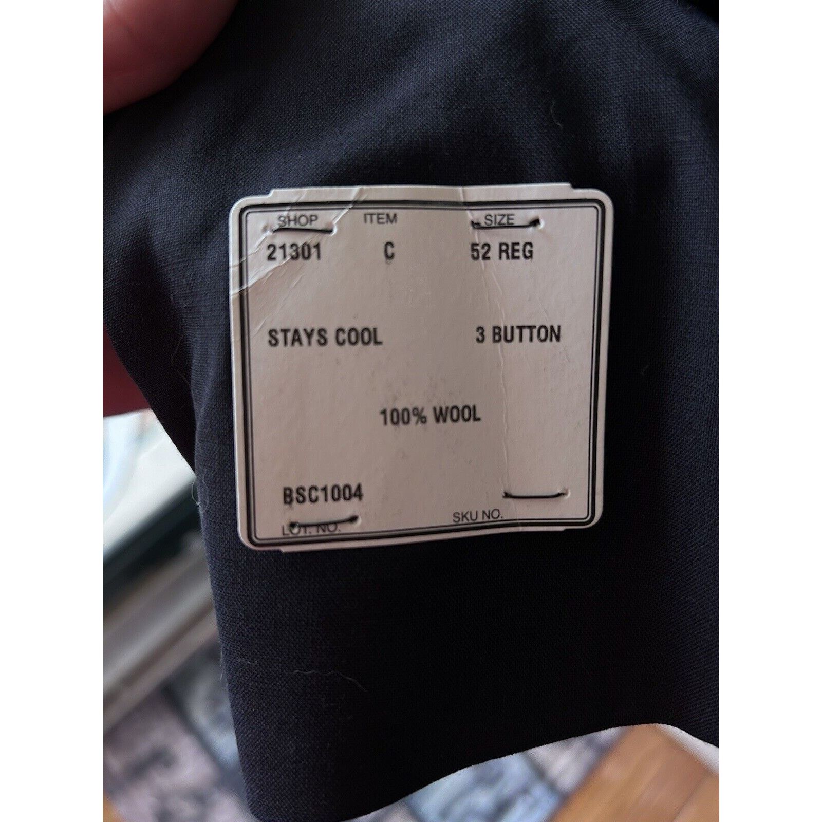 Jos. A. Bank Jos A Bank Stays Cool Navy Suit Blazer 3 Button Size 52R NWT Size 52R - 11 Thumbnail