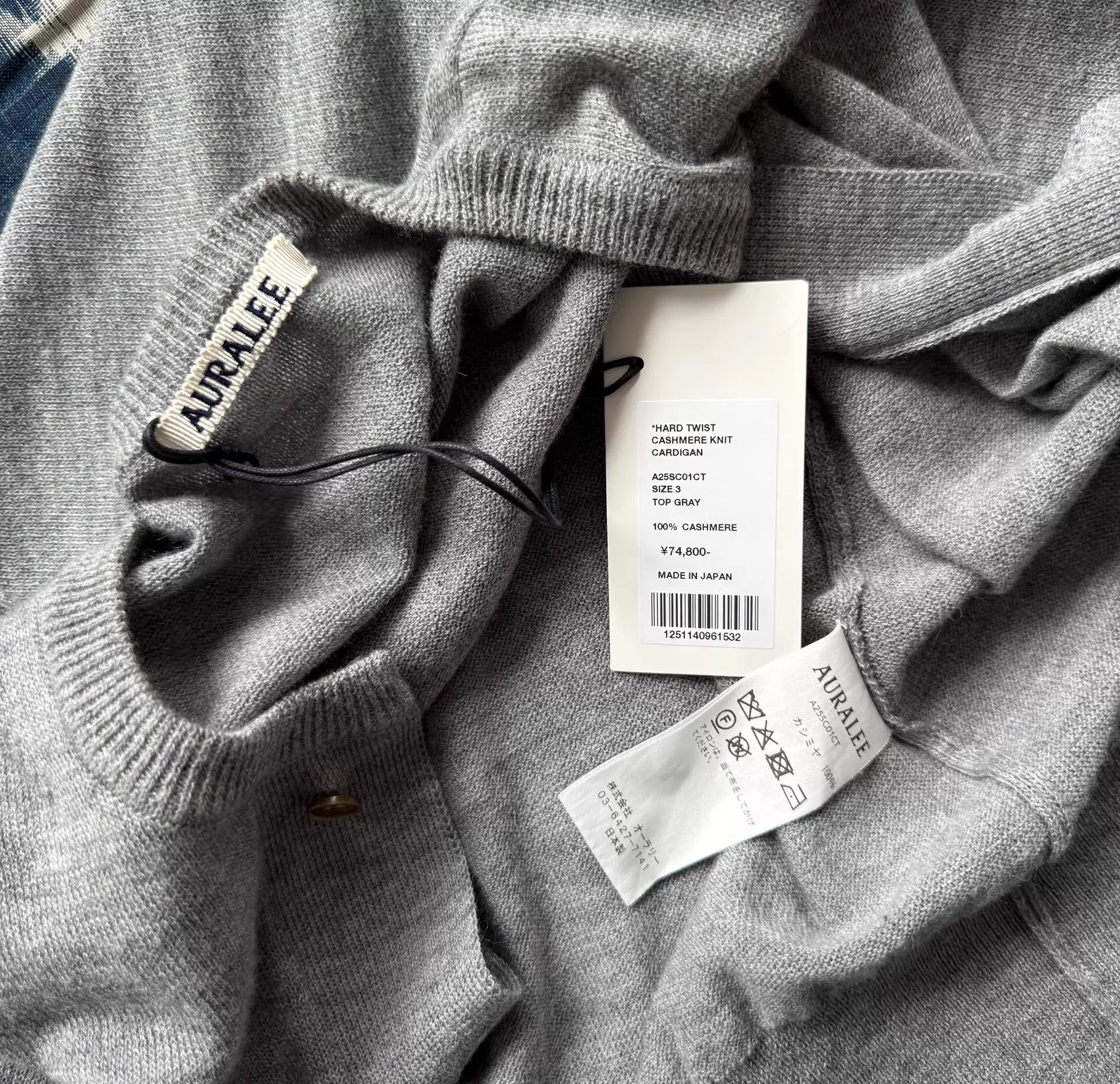 Auralee AURALEE 25SS Cashmere Knit Cardigan Gray Size 3 Size US L / EU 52-54 / 3 - 9 Thumbnail