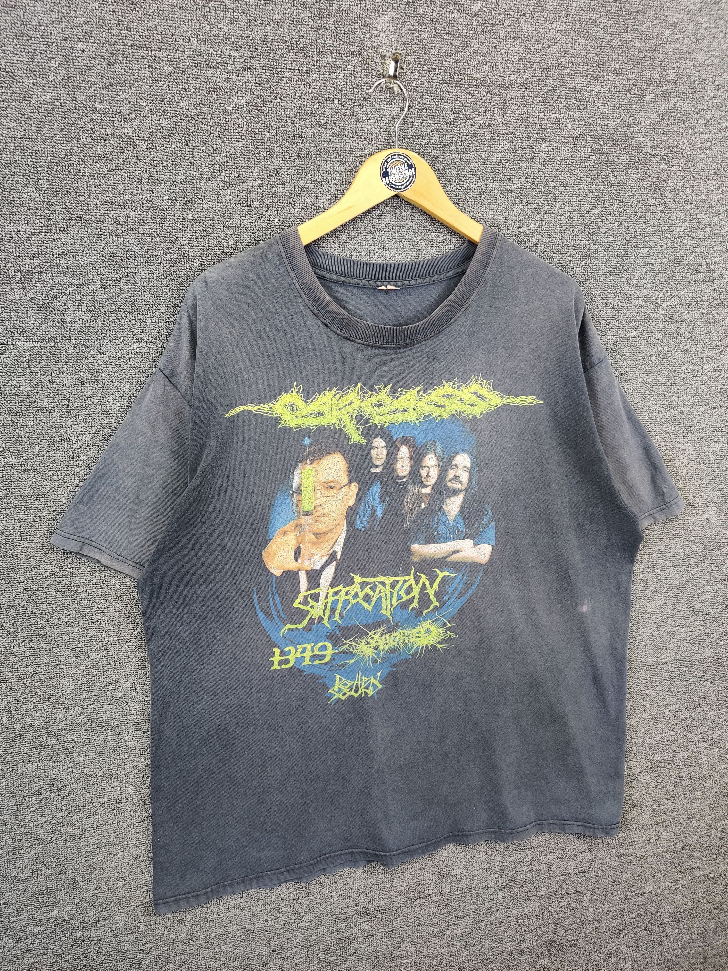 Band Tees Vintage Carcass Suffocation Tour Band Tee Tshirt Size US XL / EU 56 / 4 - 5 Thumbnail