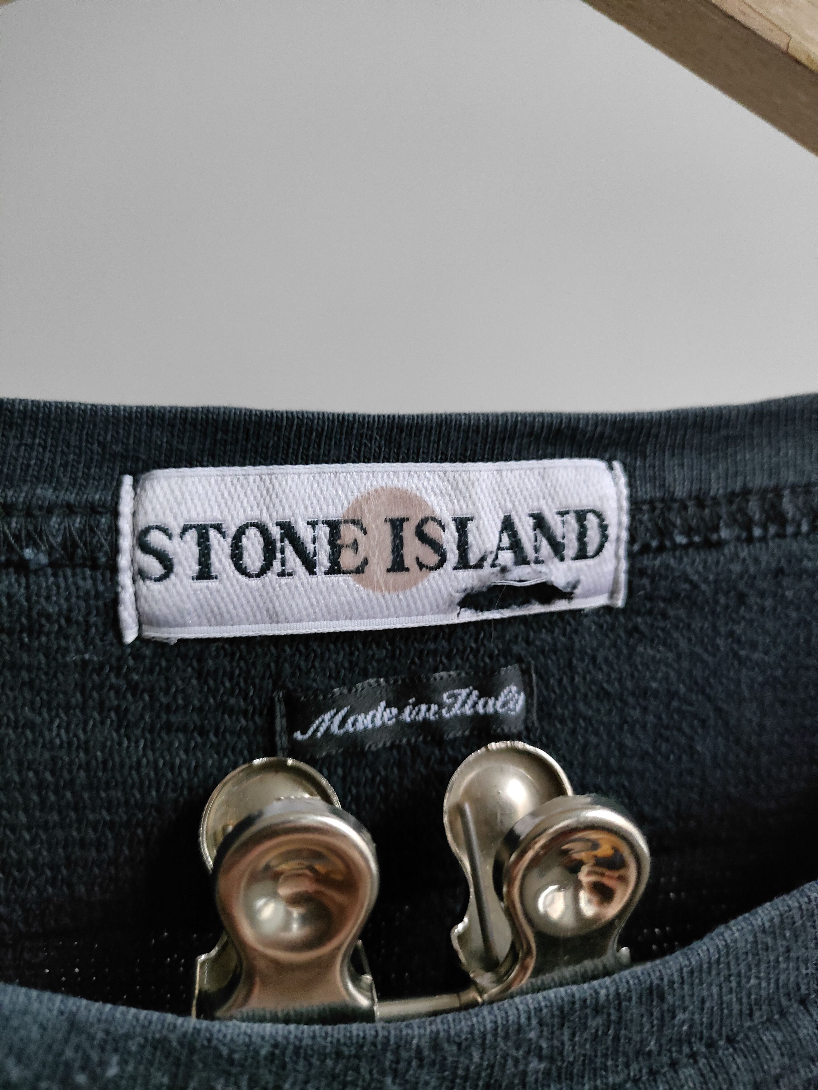 Stone Island 2002 Embroidered Spellout Crewneck Size US XXL / EU 58 / 5 - 8 Thumbnail
