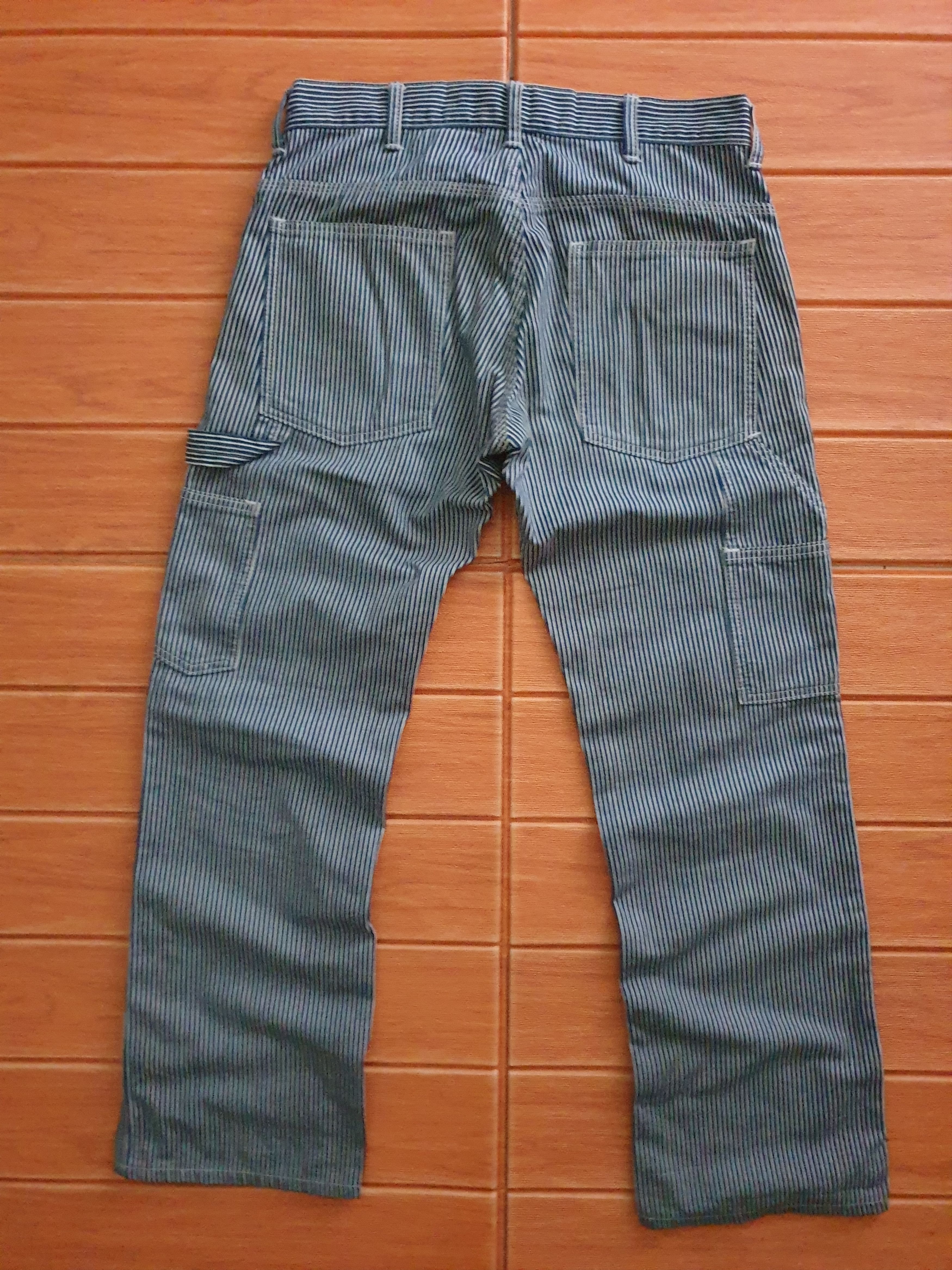 Japanese Brand The la mart stripe carpenter pant Size US 33 - 14 Thumbnail