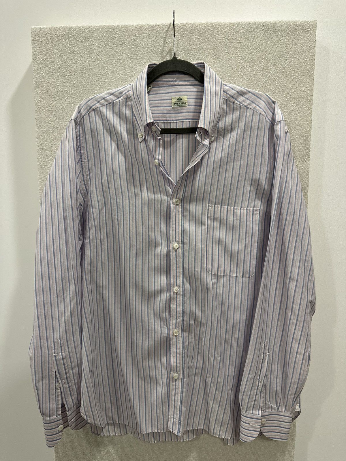 Luigi Borrelli Luigi Borrelli Striped Shirt Size US L / EU 52-54 / 3 - 1 Thumbnail
