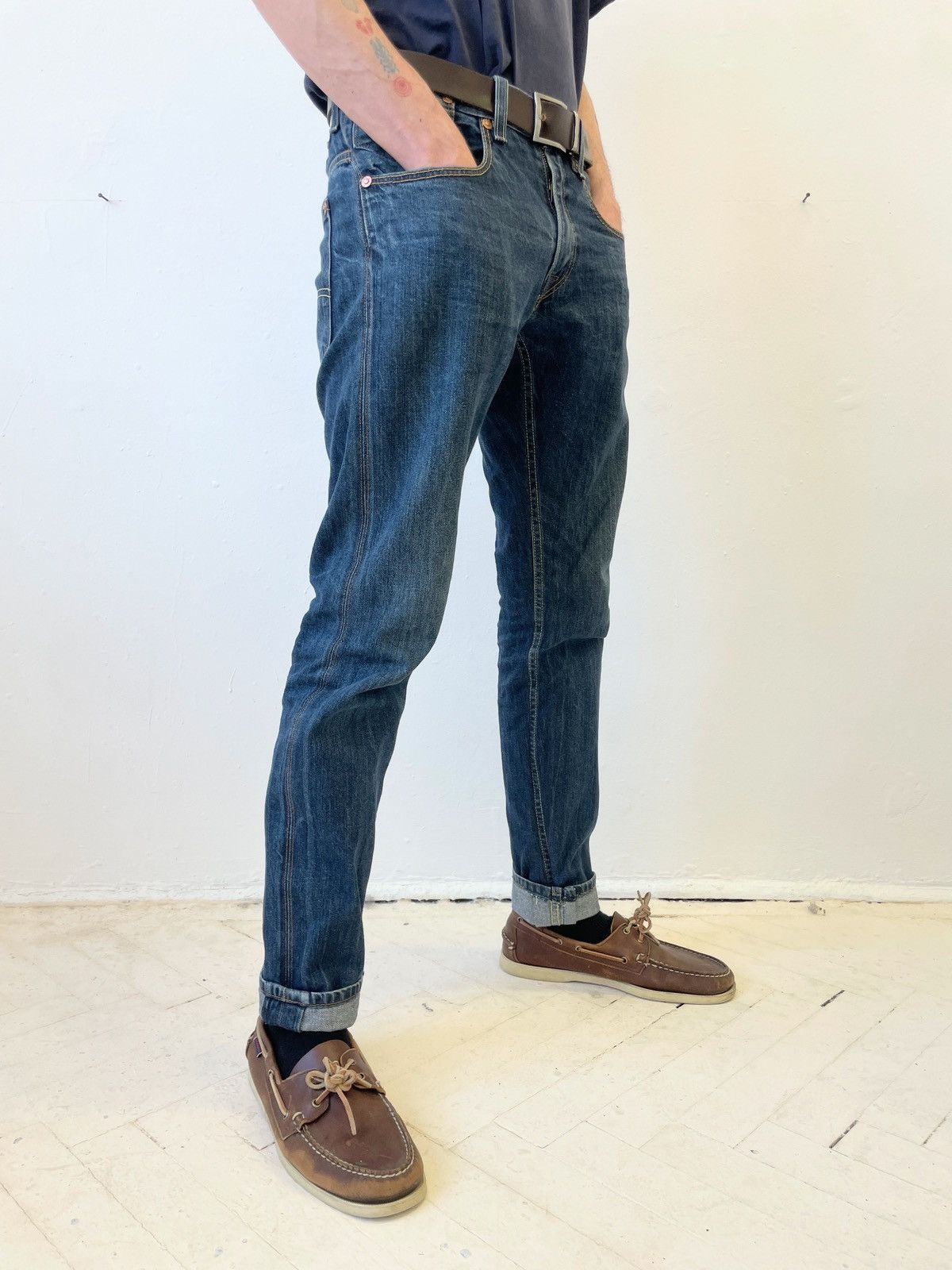 Levi's Title: Levis 514 Dark Wash Denim Jeans W34 Heritage Fade Size US 34 / EU 50 - 5 Thumbnail