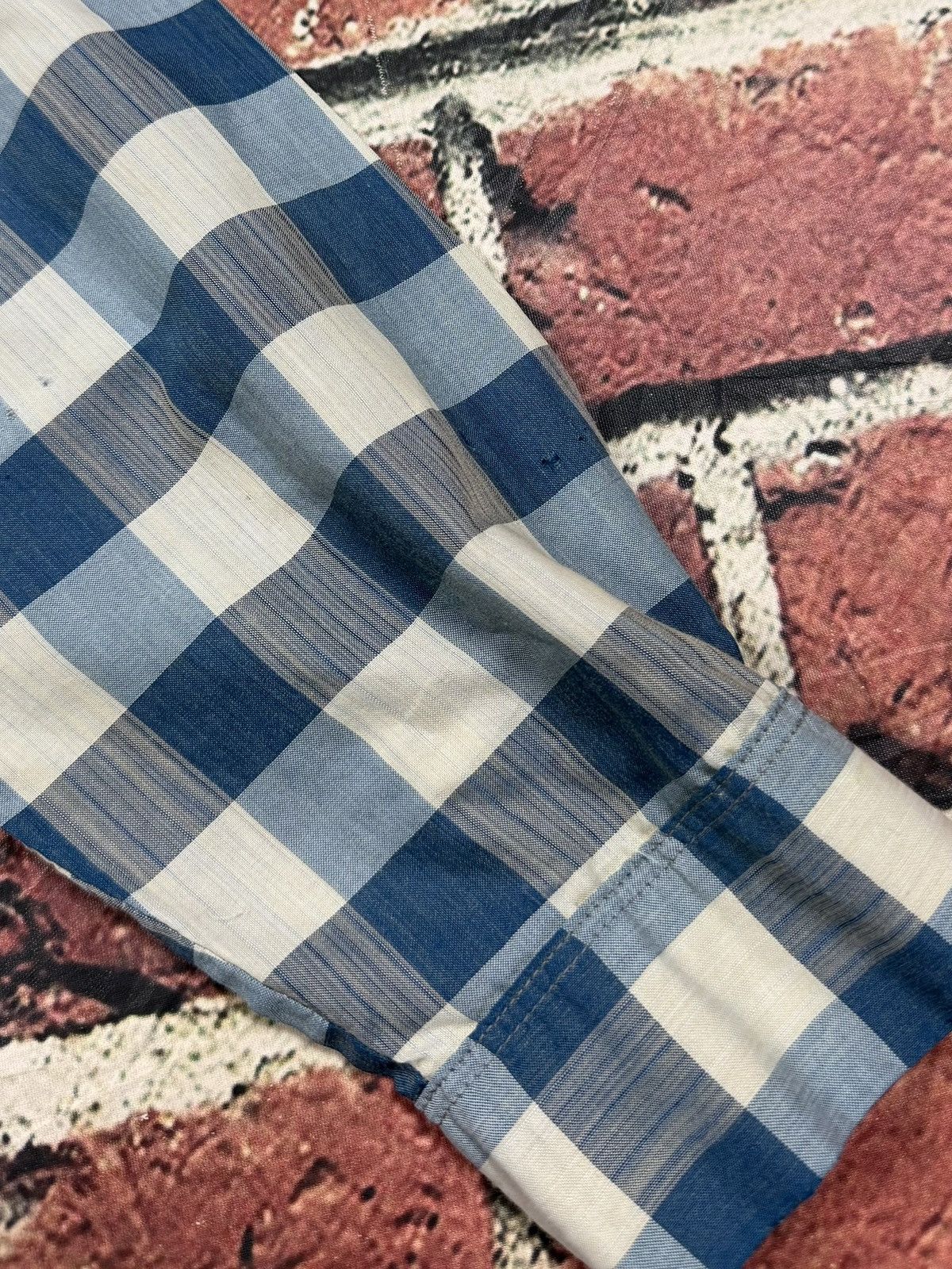 Sears Vintage 60s 70s Sears Premiere Loop Collar Plaid Shirt Size US L / EU 52-54 / 3 - 11 Thumbnail