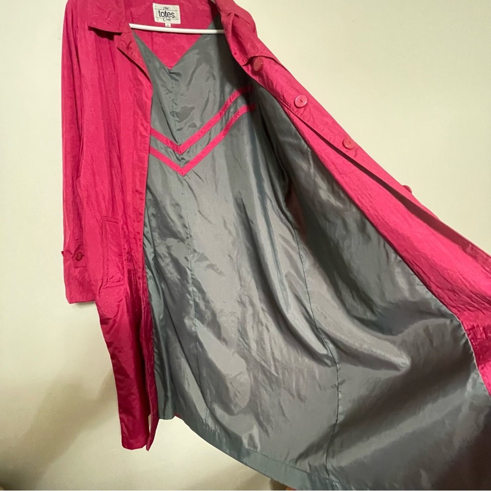 Other The Totes Coat Raspberry Pink Water Repellent Trench Coat Size XL / US 12-14 / IT 48-50 - 9 Thumbnail