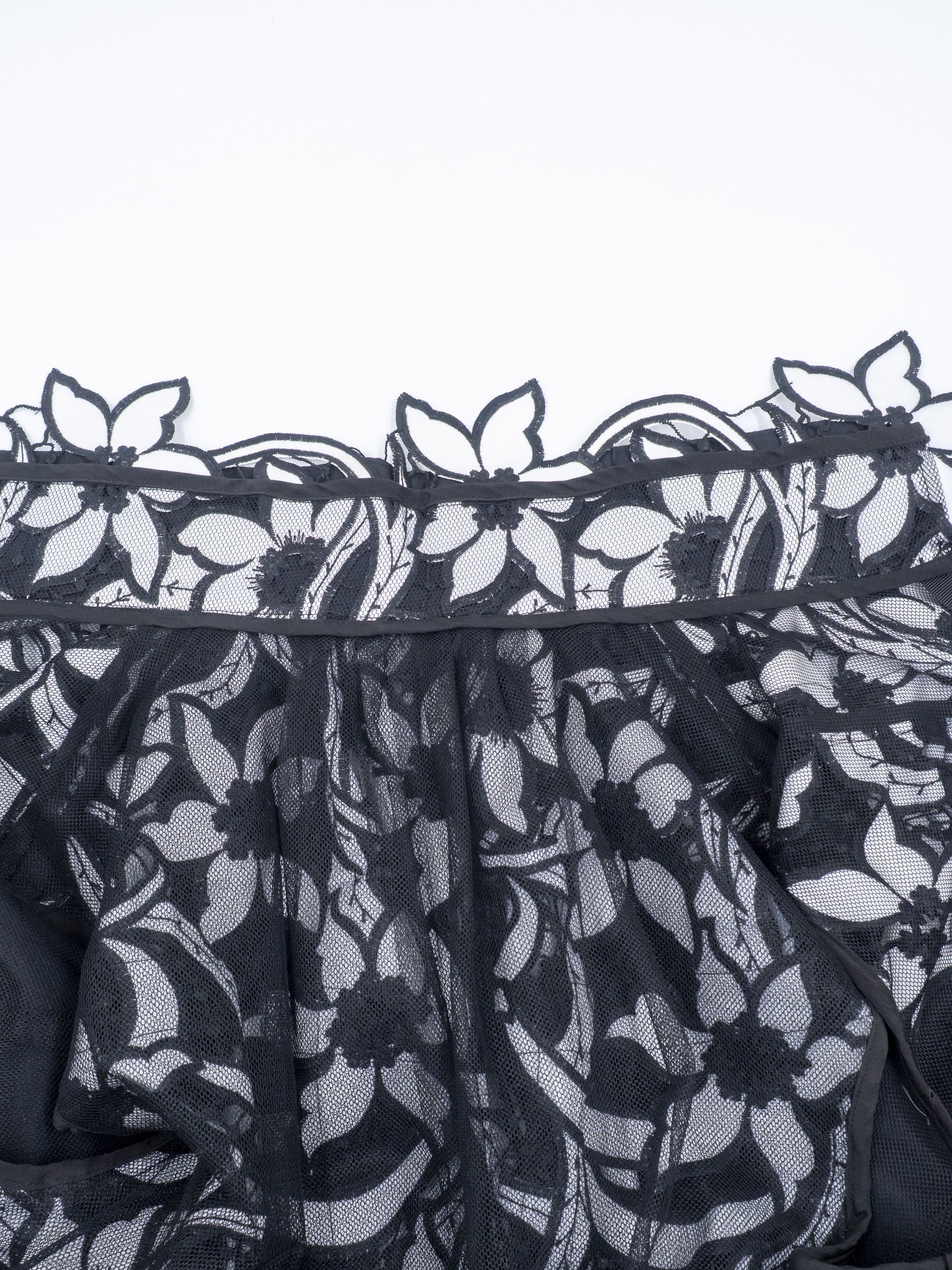 Sacai Black Broderie Anglaise Floral Cotton Jacket Size M / US 6-8 / IT 42-44 - 6 Thumbnail