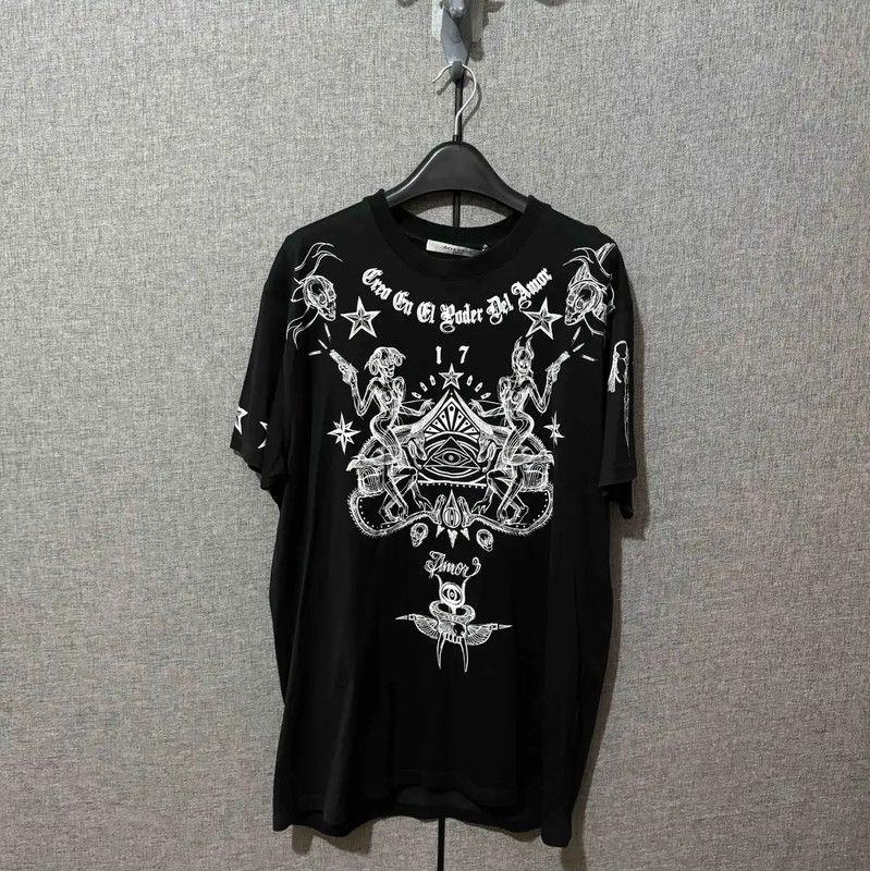 Givenchy Givenchy Black Cotton Printed Logo T-Shirt 0089 Size US XXS / EU 40 - 1 Thumbnail