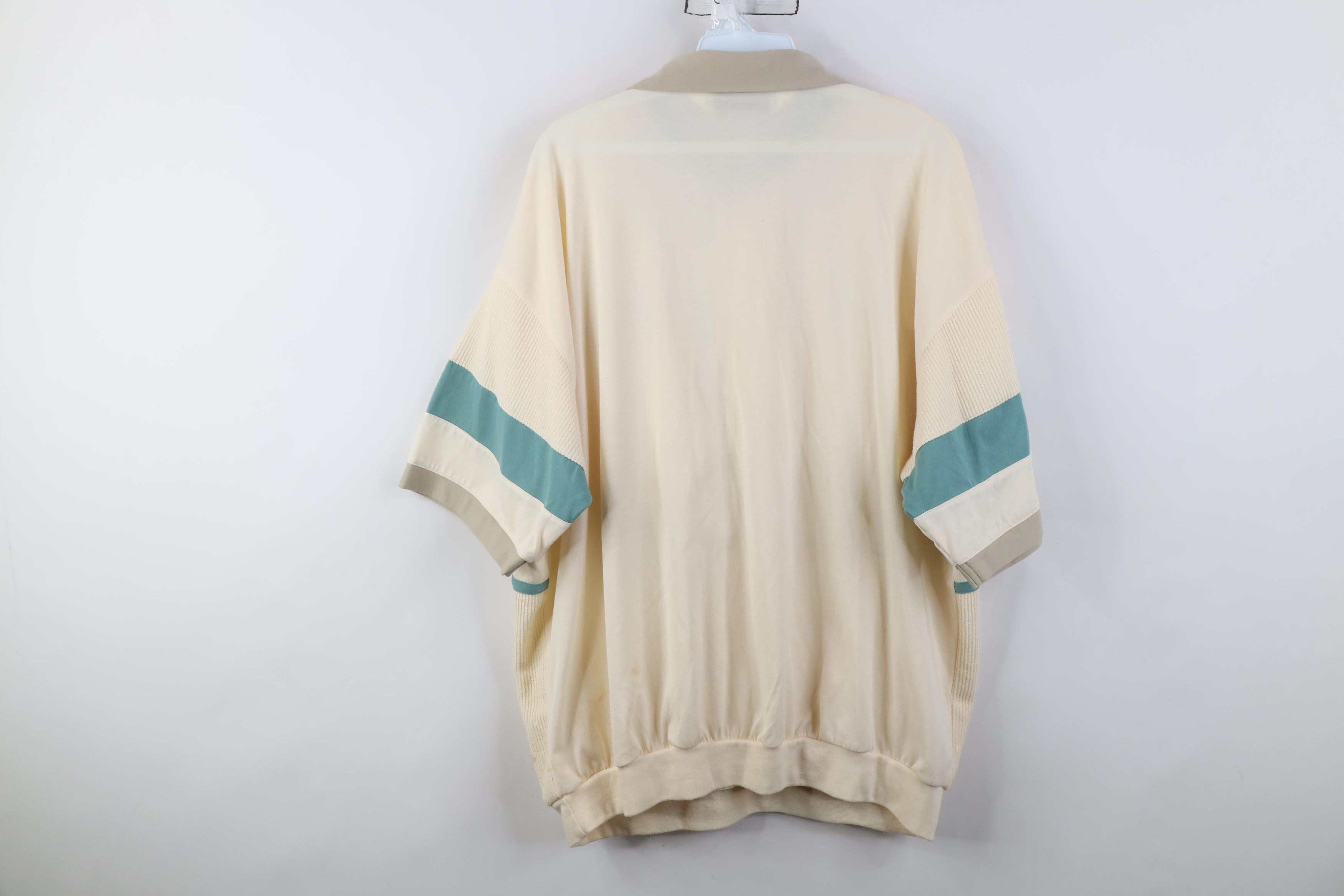 Vintage Vintage 90s Streetwear Block Ribbed Knit Pullover Polo Shirt Size US XL / EU 56 / 4 - 16 Thumbnail