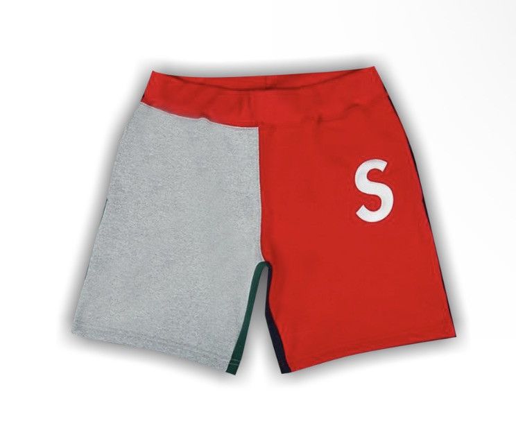 Supreme BRAND NEW Supreme s logo color blocked sweatshort red fw18 Size US 30 / EU 46 - 3 Thumbnail