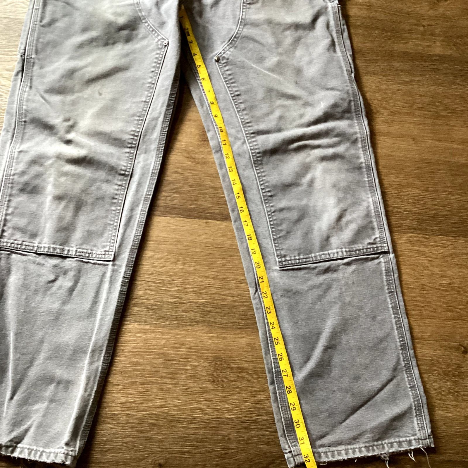 Carhartt Faded Grey Carhartt Double Knee Logger Pants 34 x 34 Size US 34 / EU 50 - 4 Thumbnail