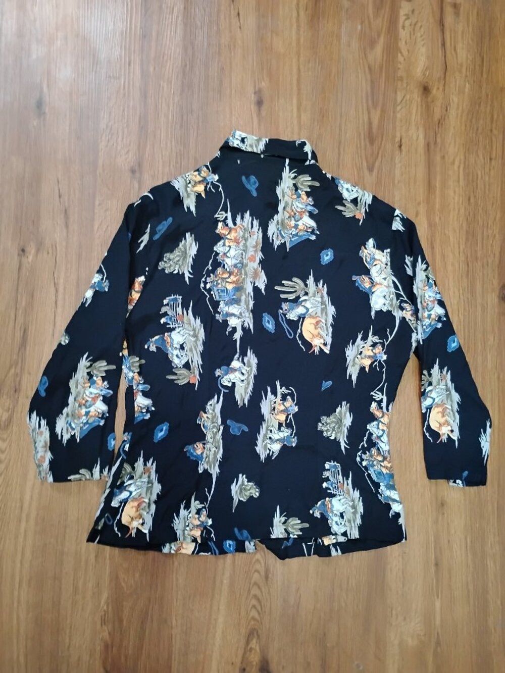 Other Vintage Loco Lindo Cowboy Wild West Wagon Horses Shirt Size M / US 6-8 / IT 42-44 - 6 Thumbnail